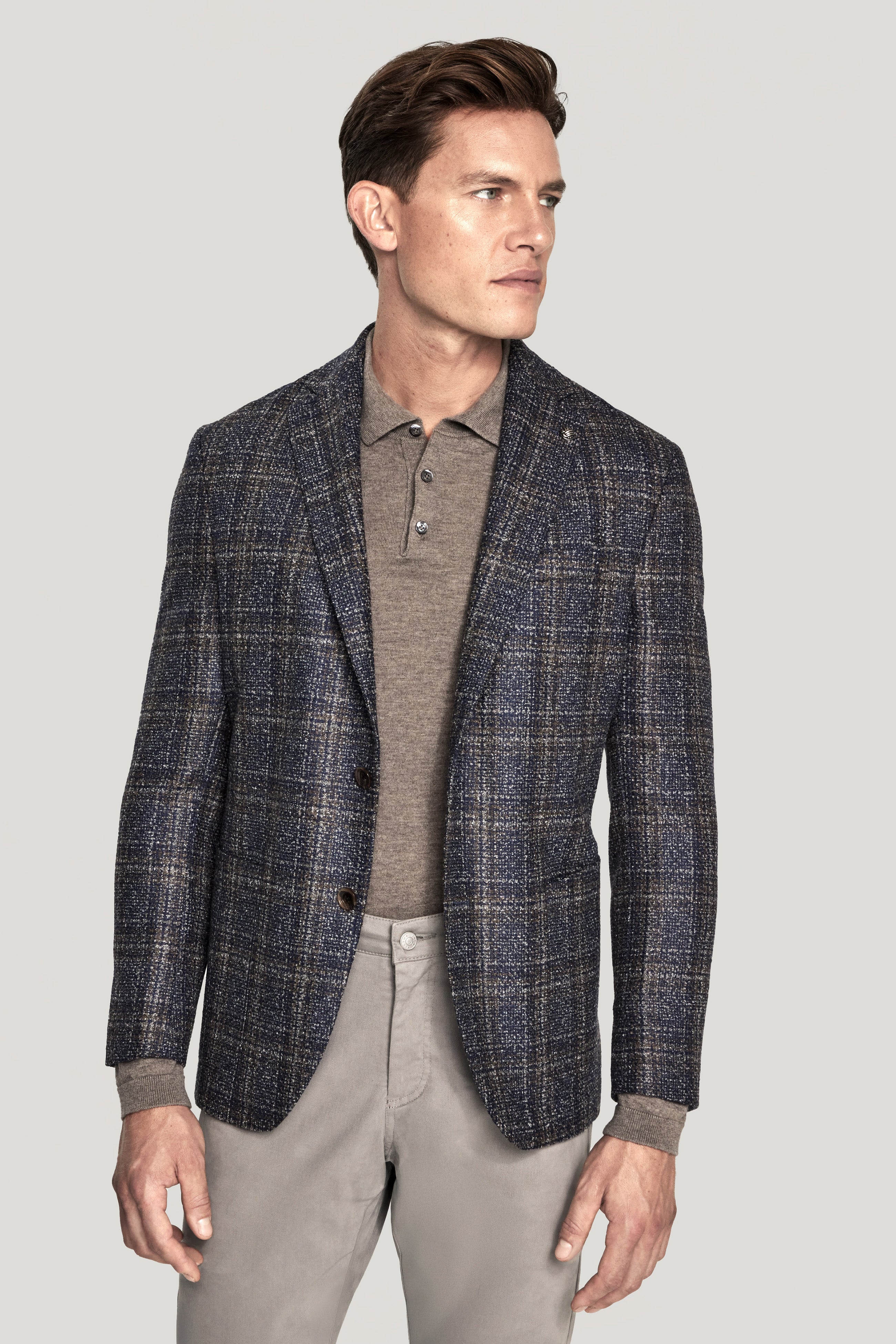 Alt view Mid Blue Plaid Blazer