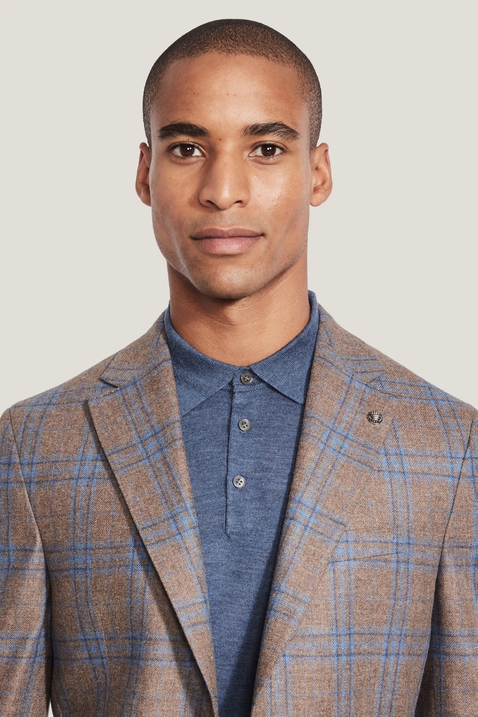 Alt view 1 Camel Plaid Blazer