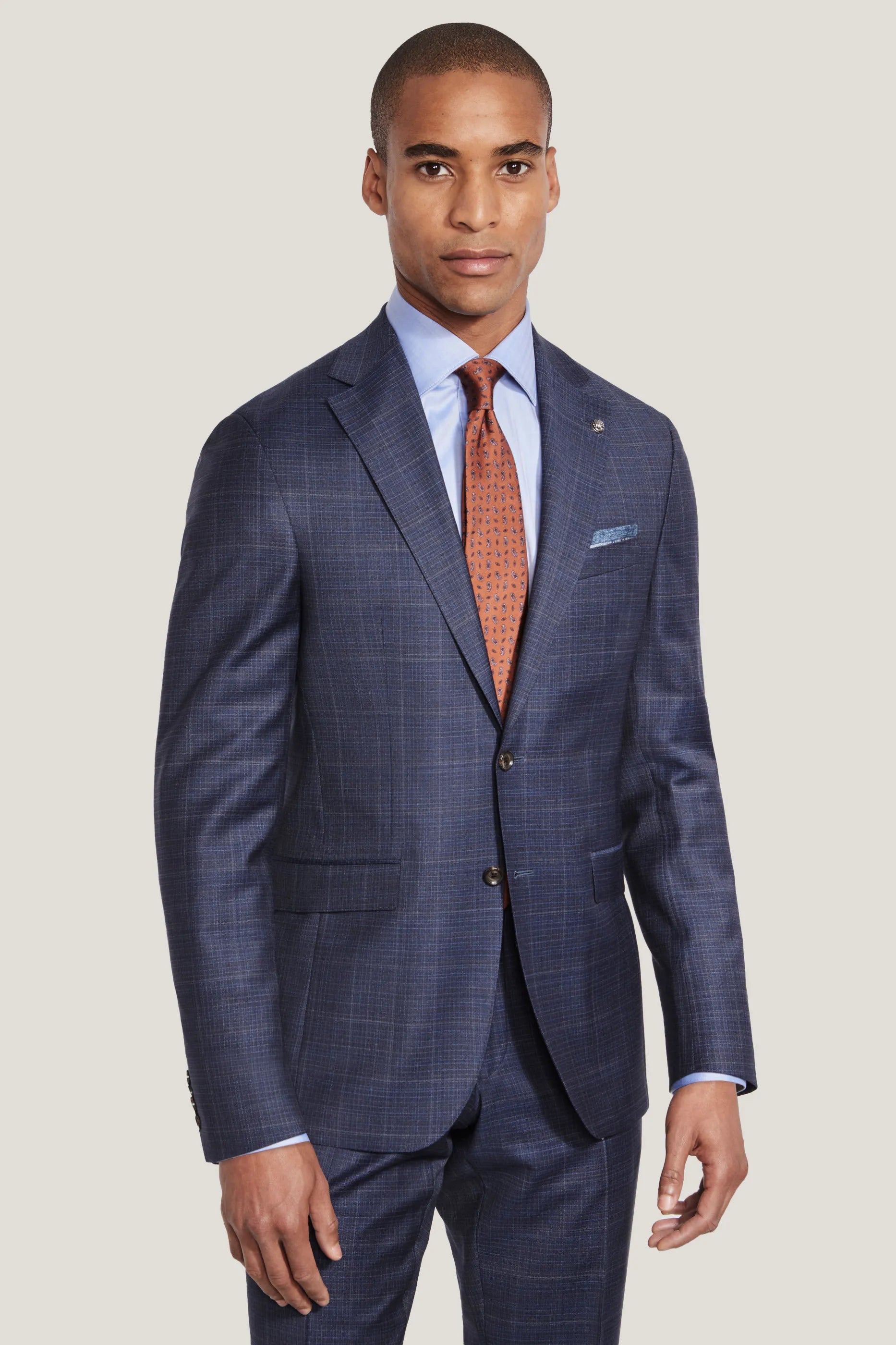 Alt view 1 Navy Plaid Suit