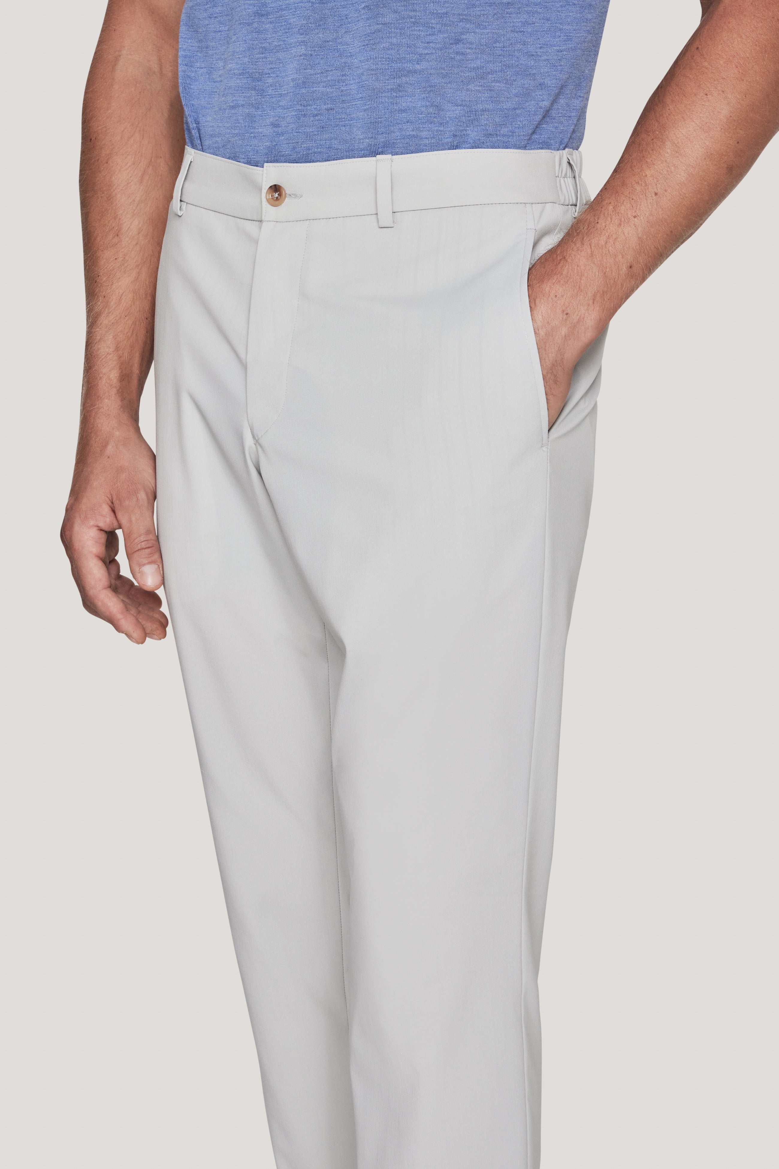 Alt view 1 Light Grey Stretch Pant