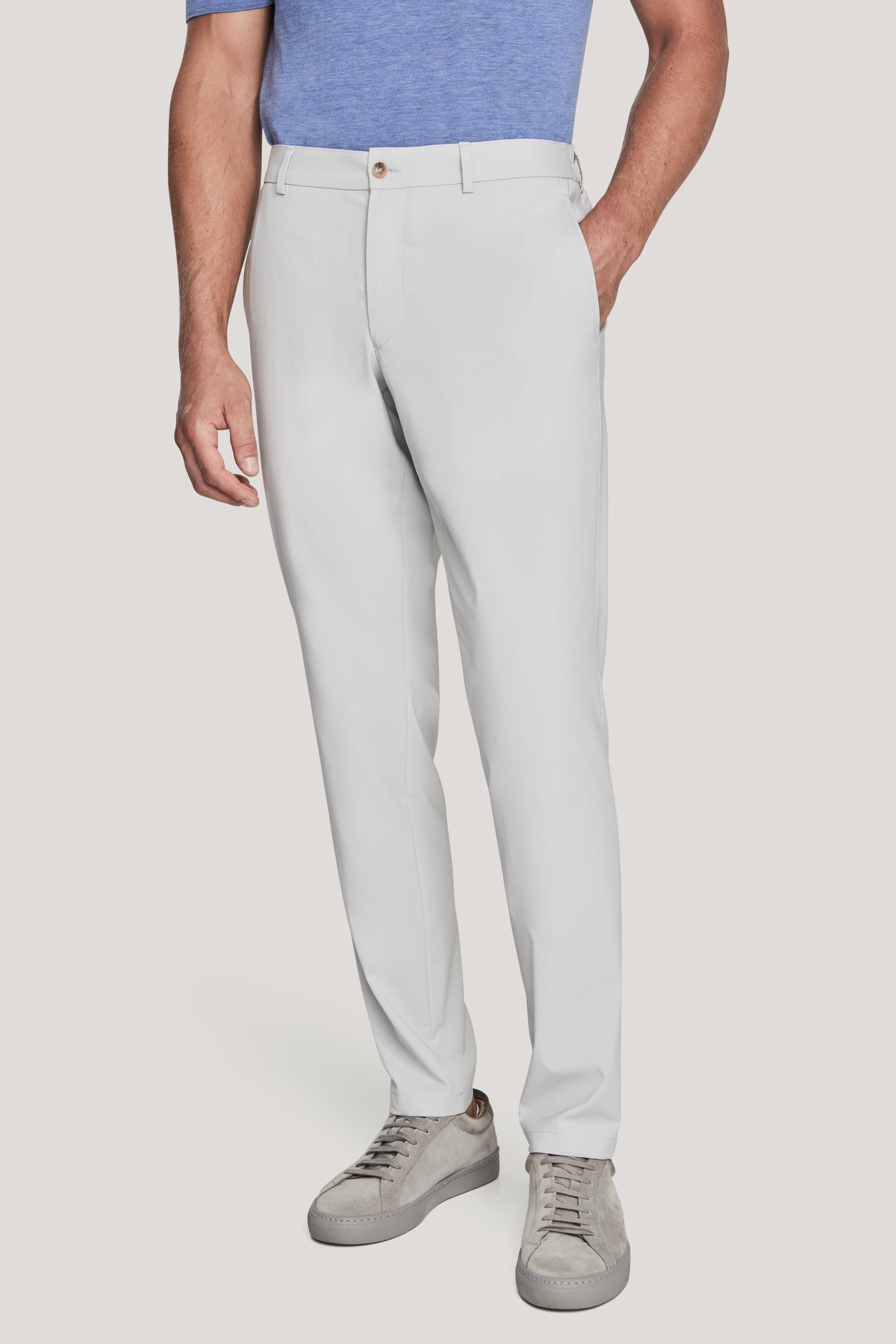 Alt view Light Grey Stretch Pant