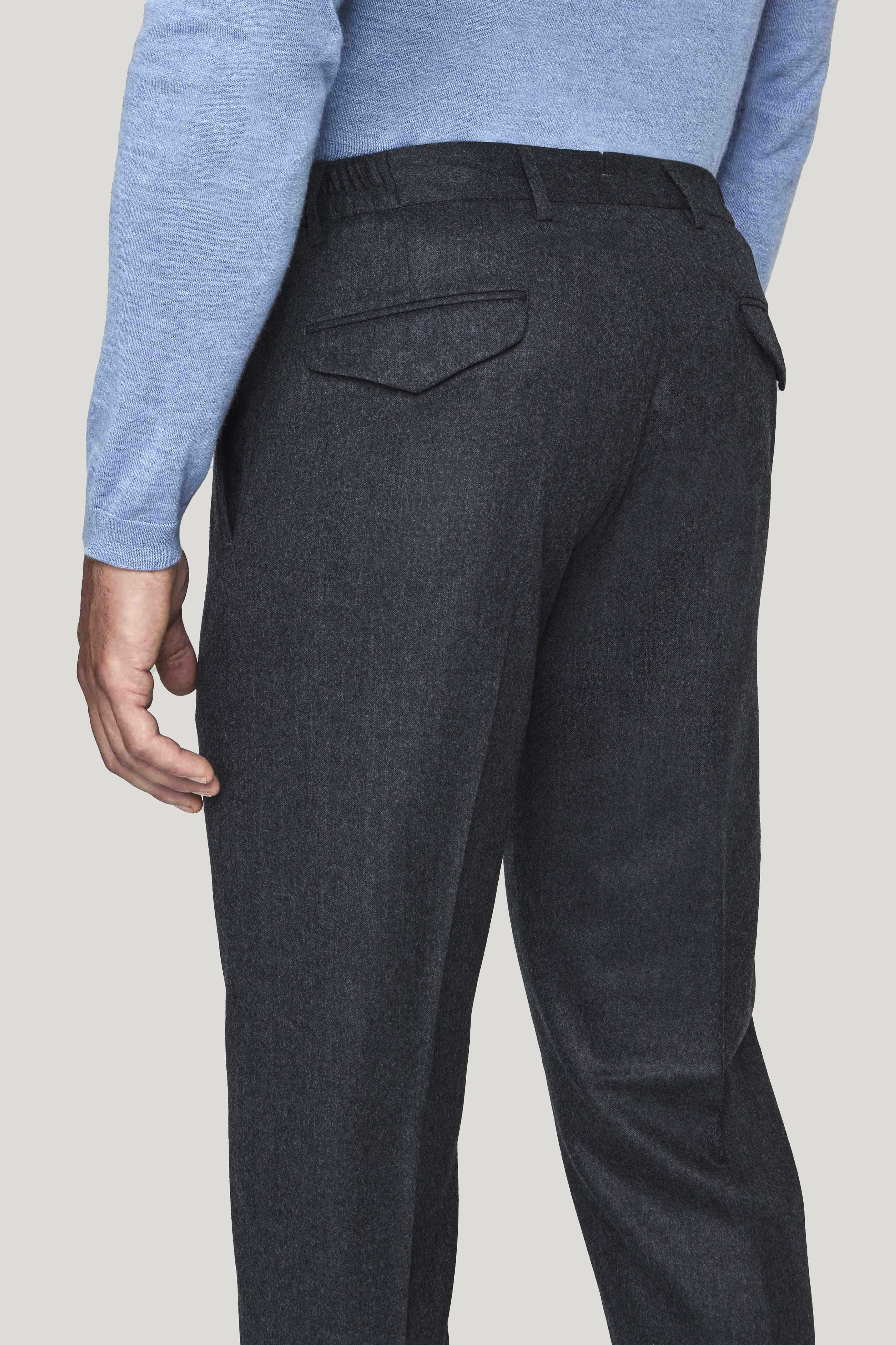 Alt view 1 Charcoal Trouser with Stretch Waistband