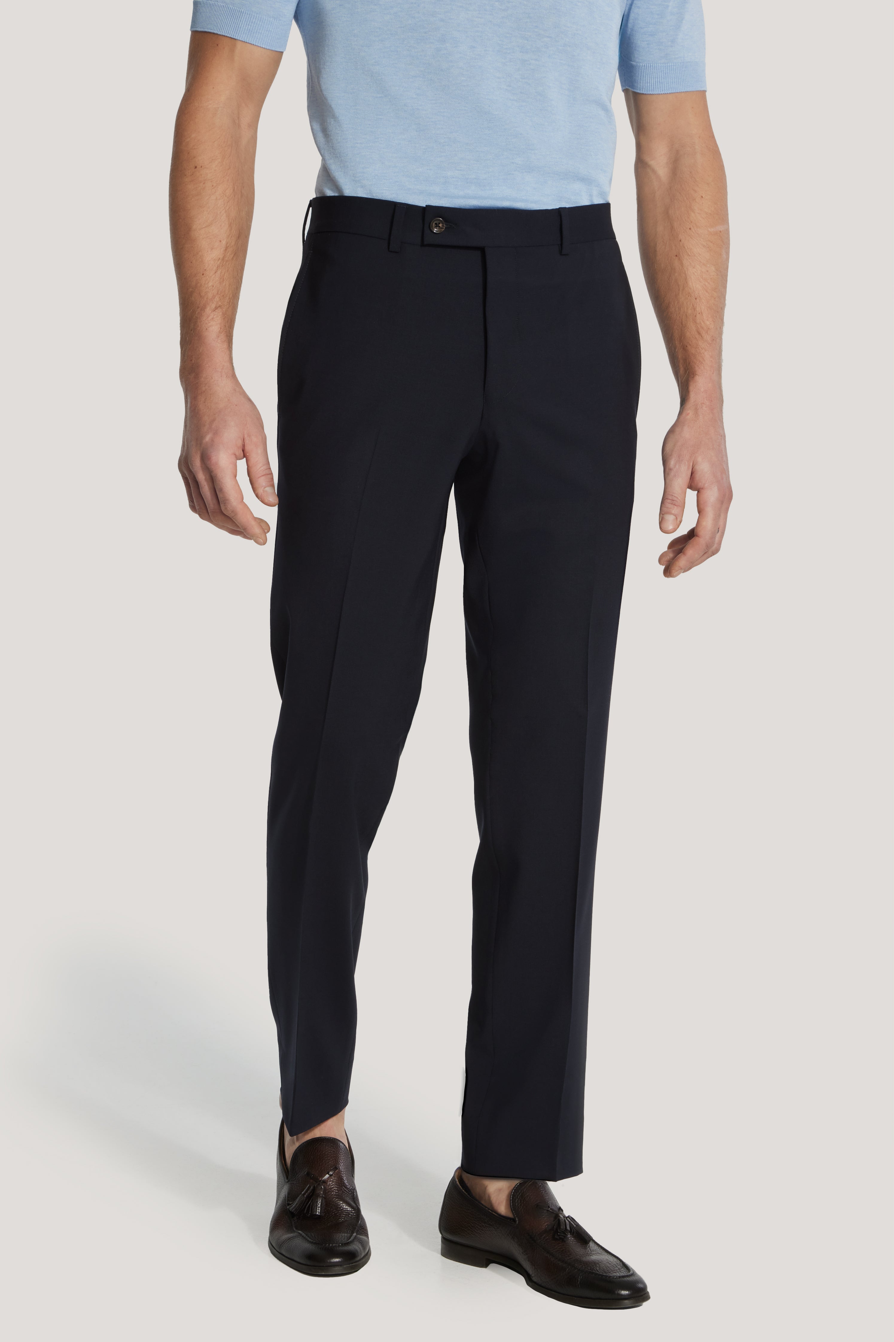 Alt view Navy Stretch Trouser