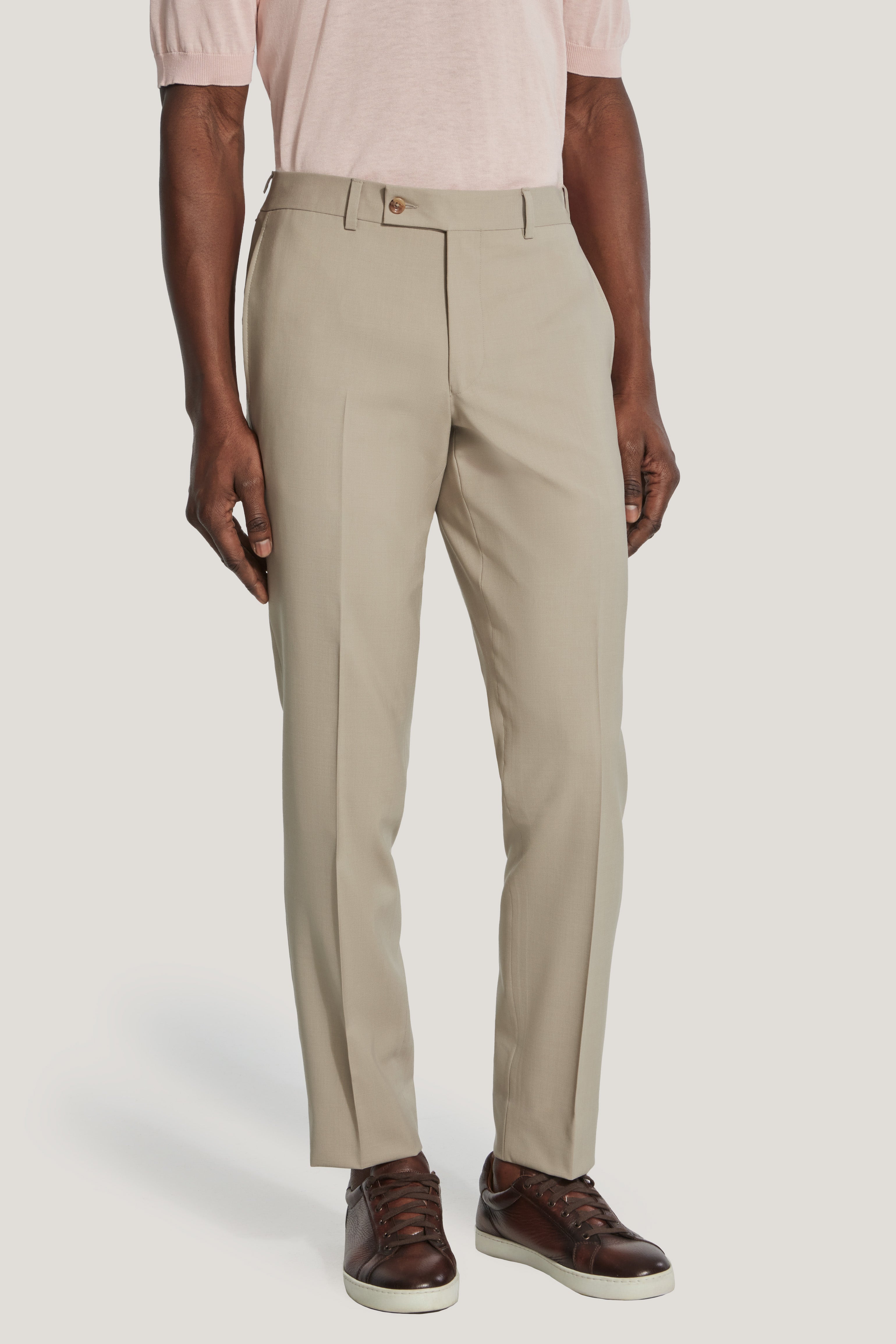 Alt view Tan Stretch Trouser