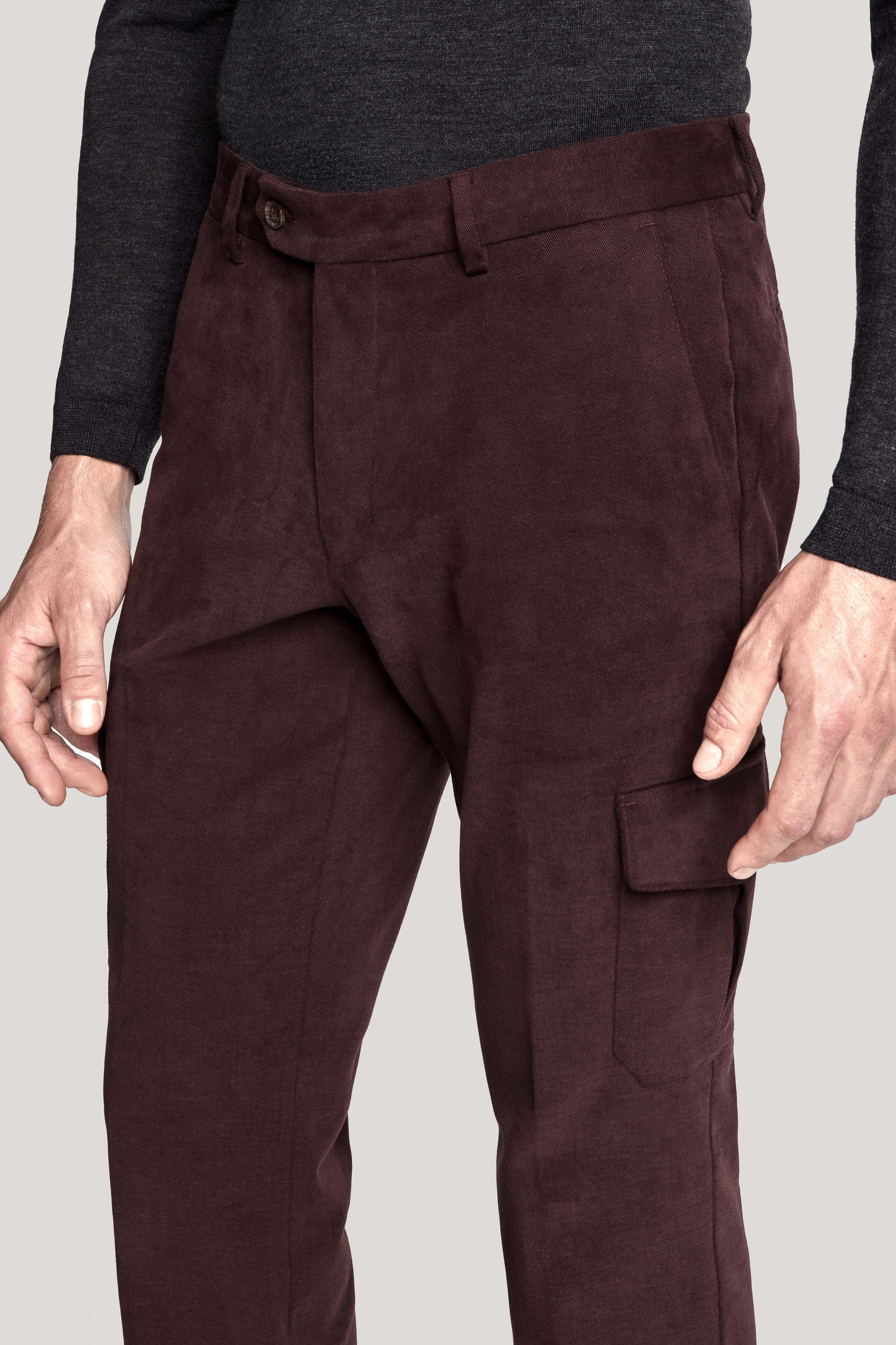 Alt view 1 Burgundy Cargo Trouser