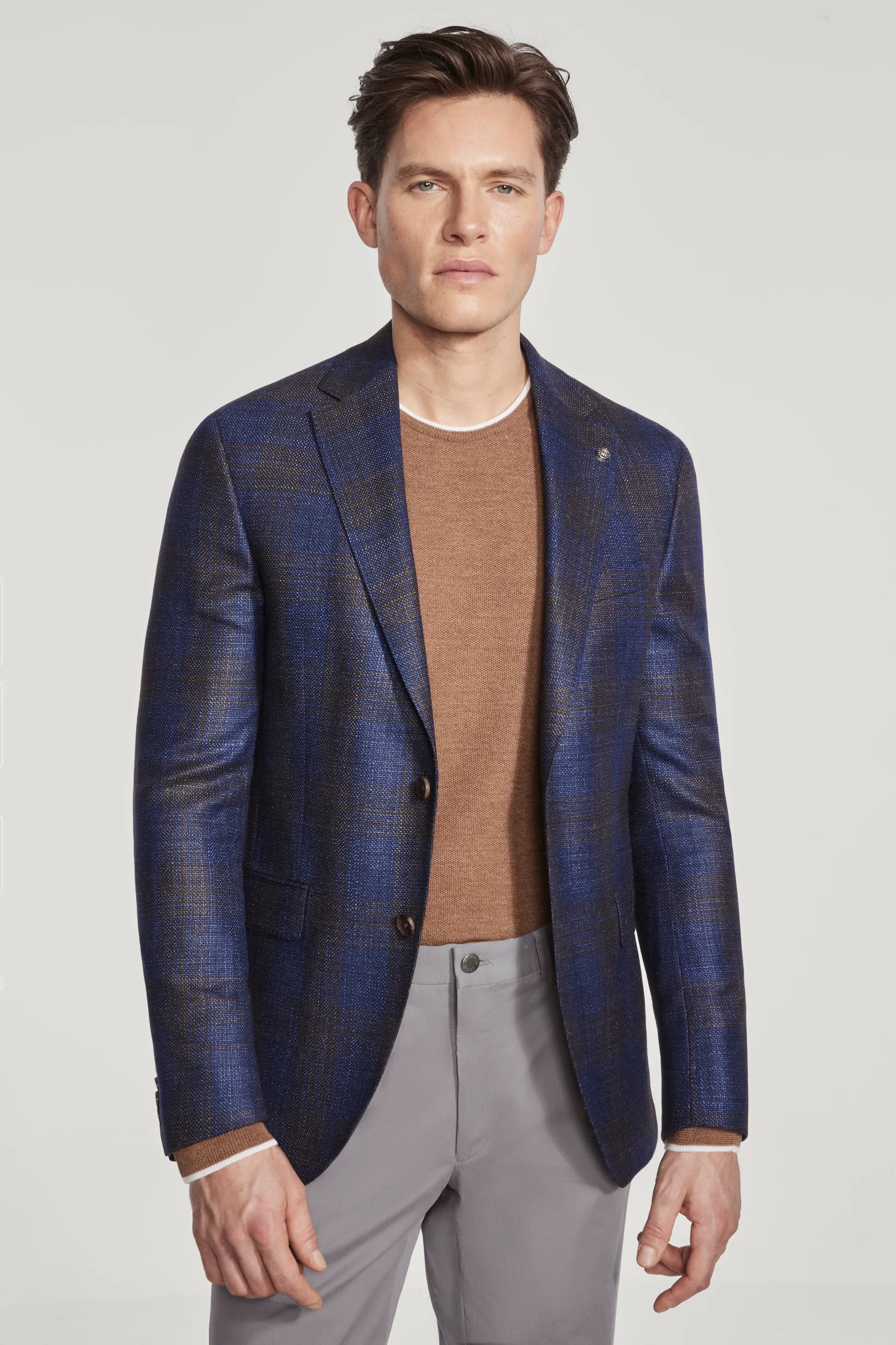 Alt view Mid Blue Plaid Blazer