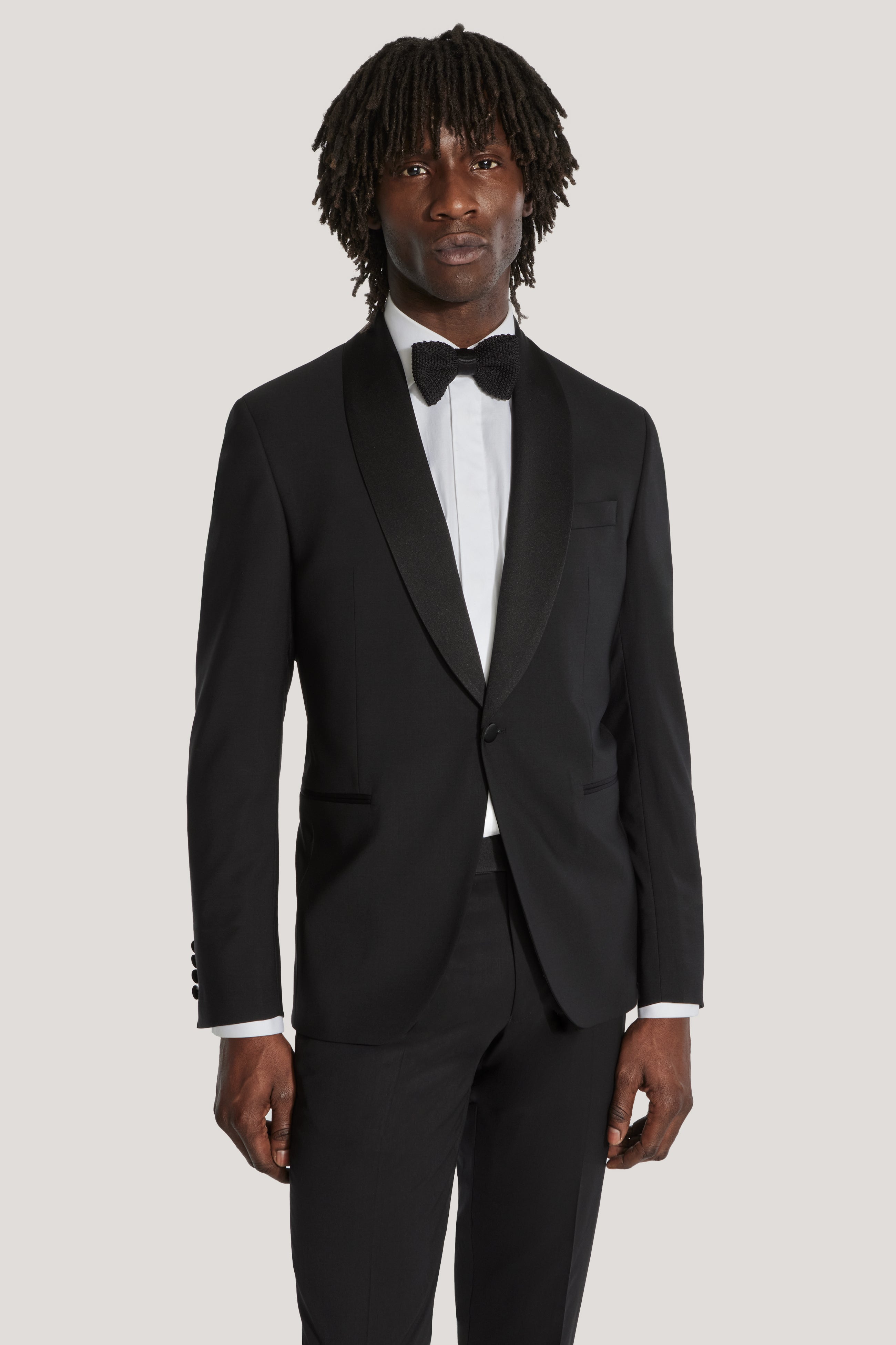 Alt view Black Shawl Collar Solid Tuxedo Suit