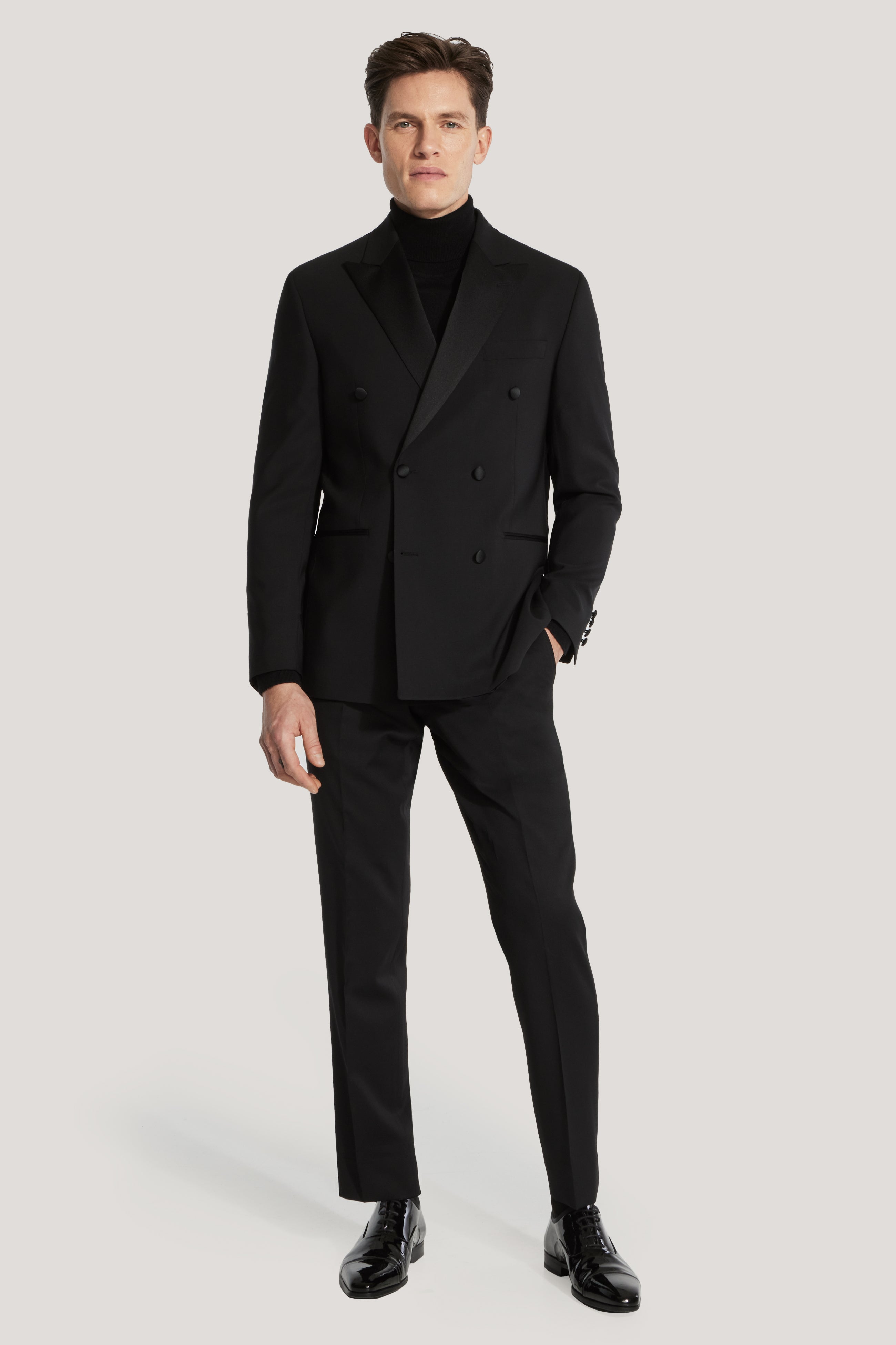 Alt view Black Double Breasted Tuxedo Suit