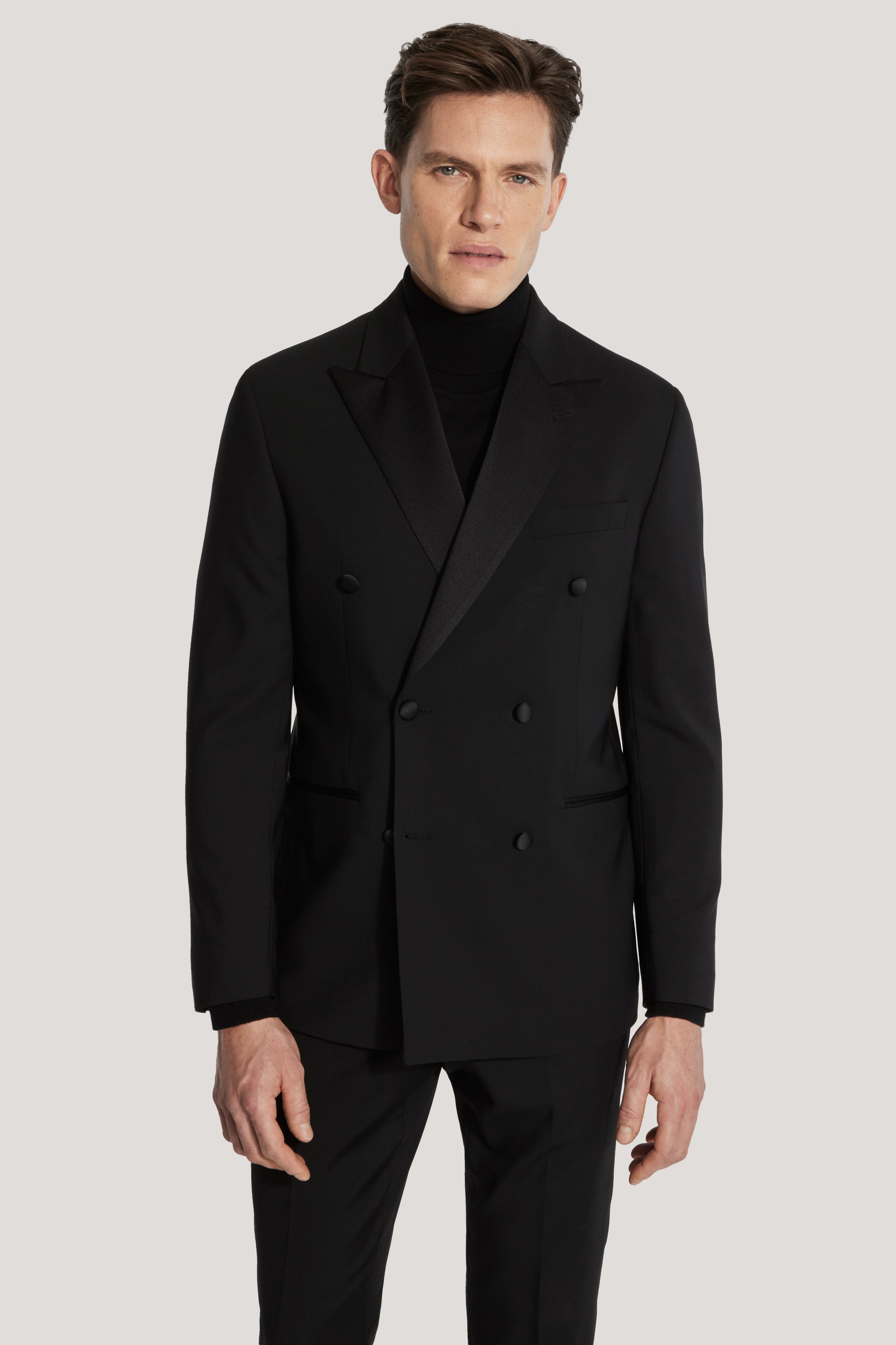 Alt view Black Double Breasted Tuxedo Suit