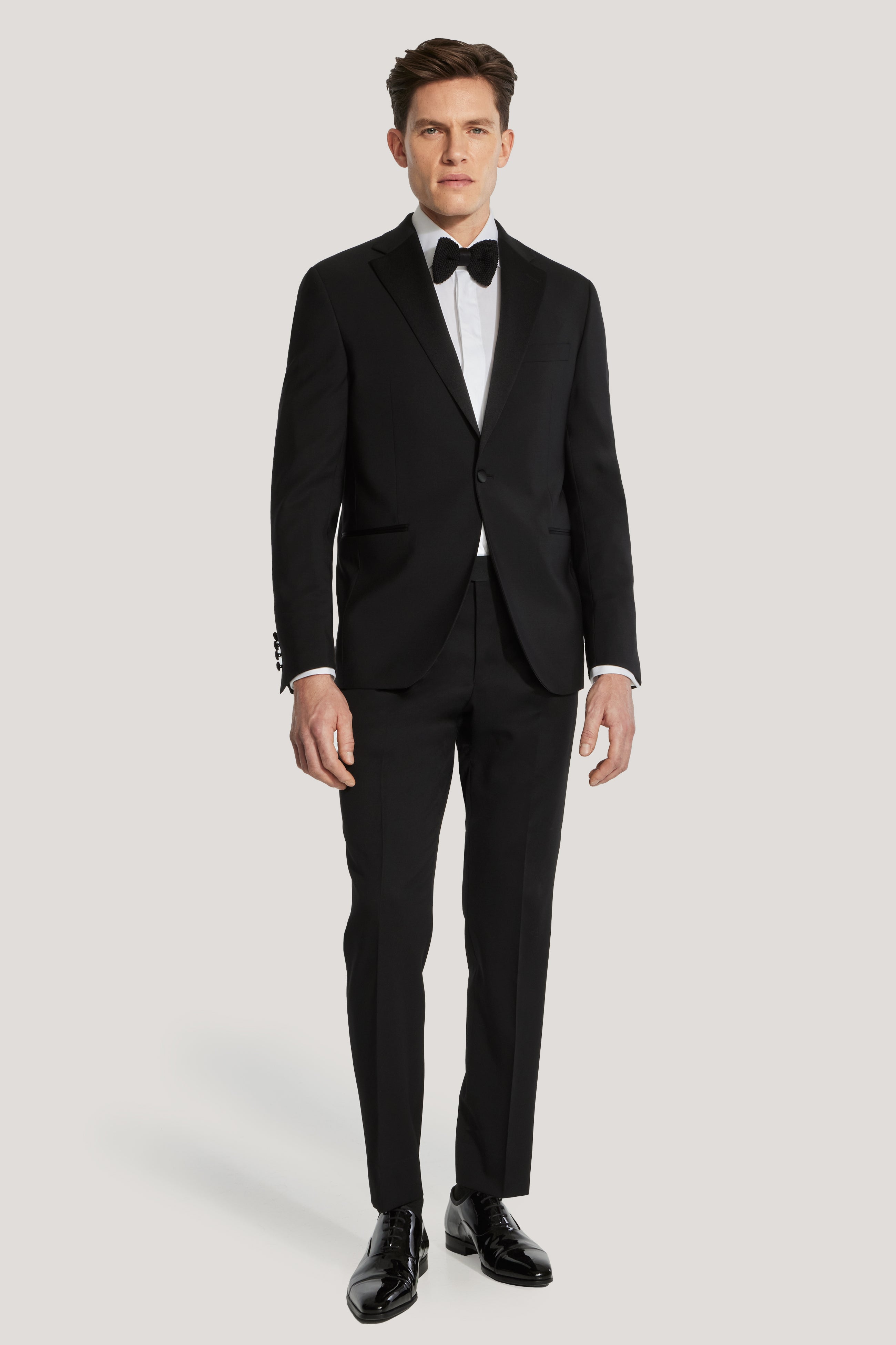 Alt view Black Solid Tuxedo Suit