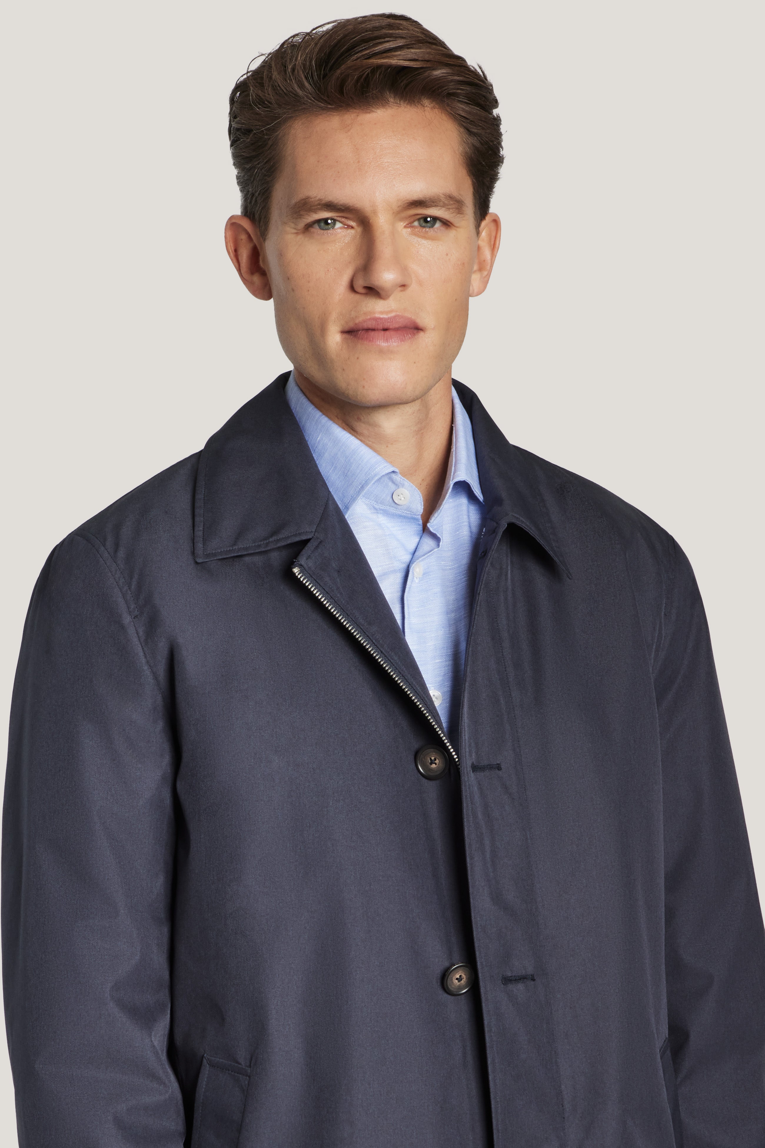 Alt view 1 Navy Waterproof Raincoat with Removable Liner