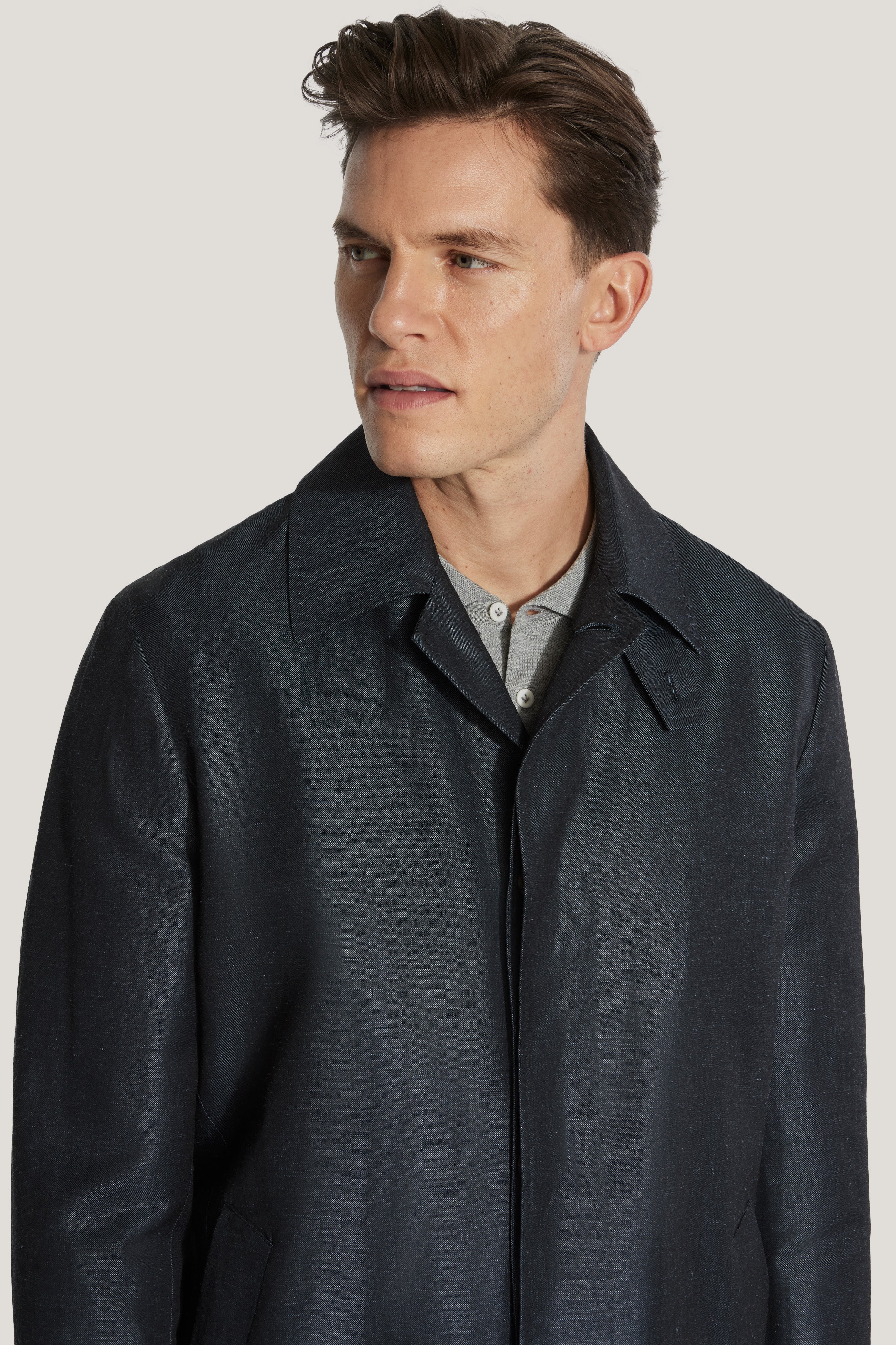 Alt view 1 Navy Raincoat