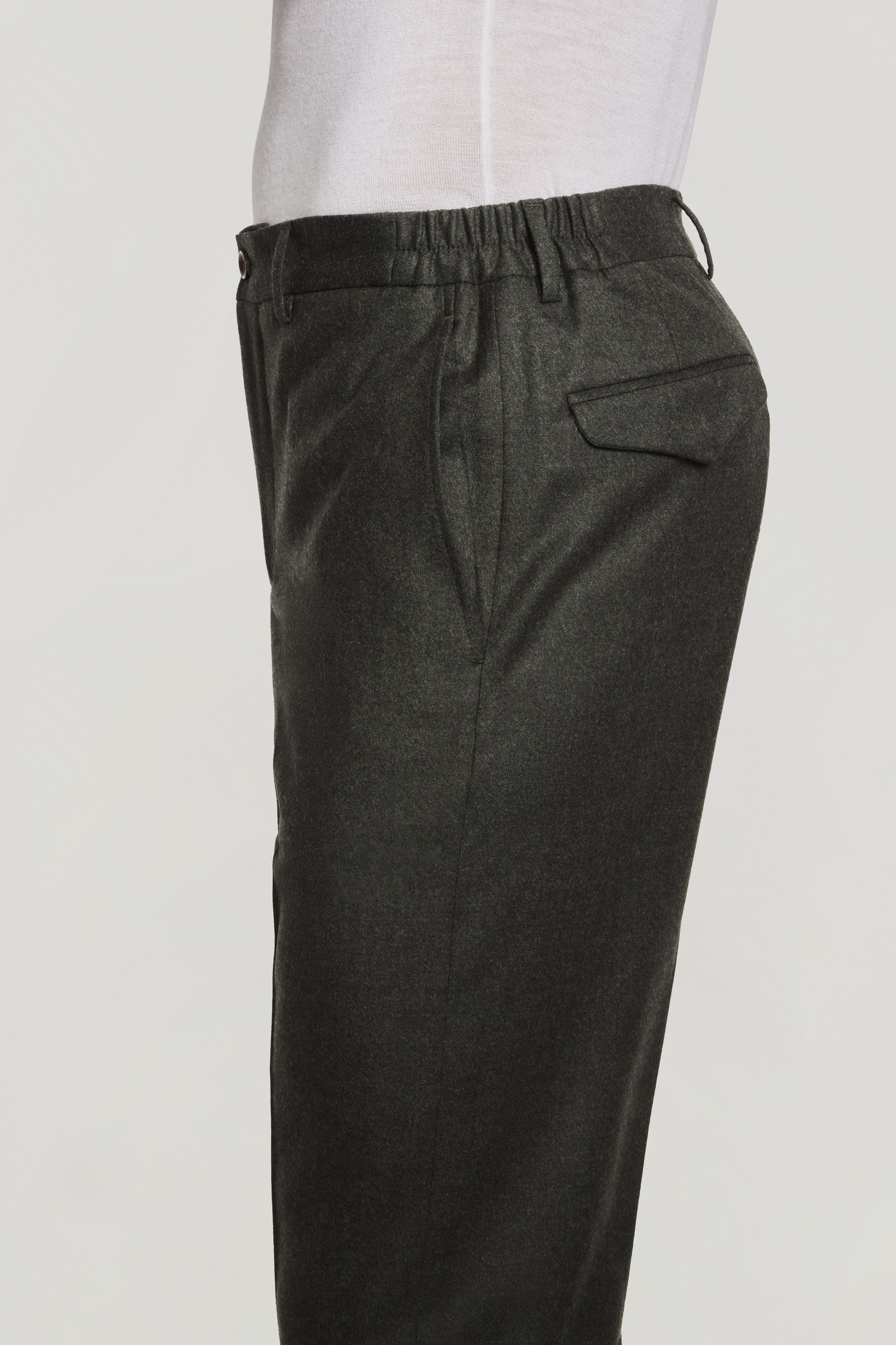 Alt view 1 Olive Trouser with Stretch Waistband