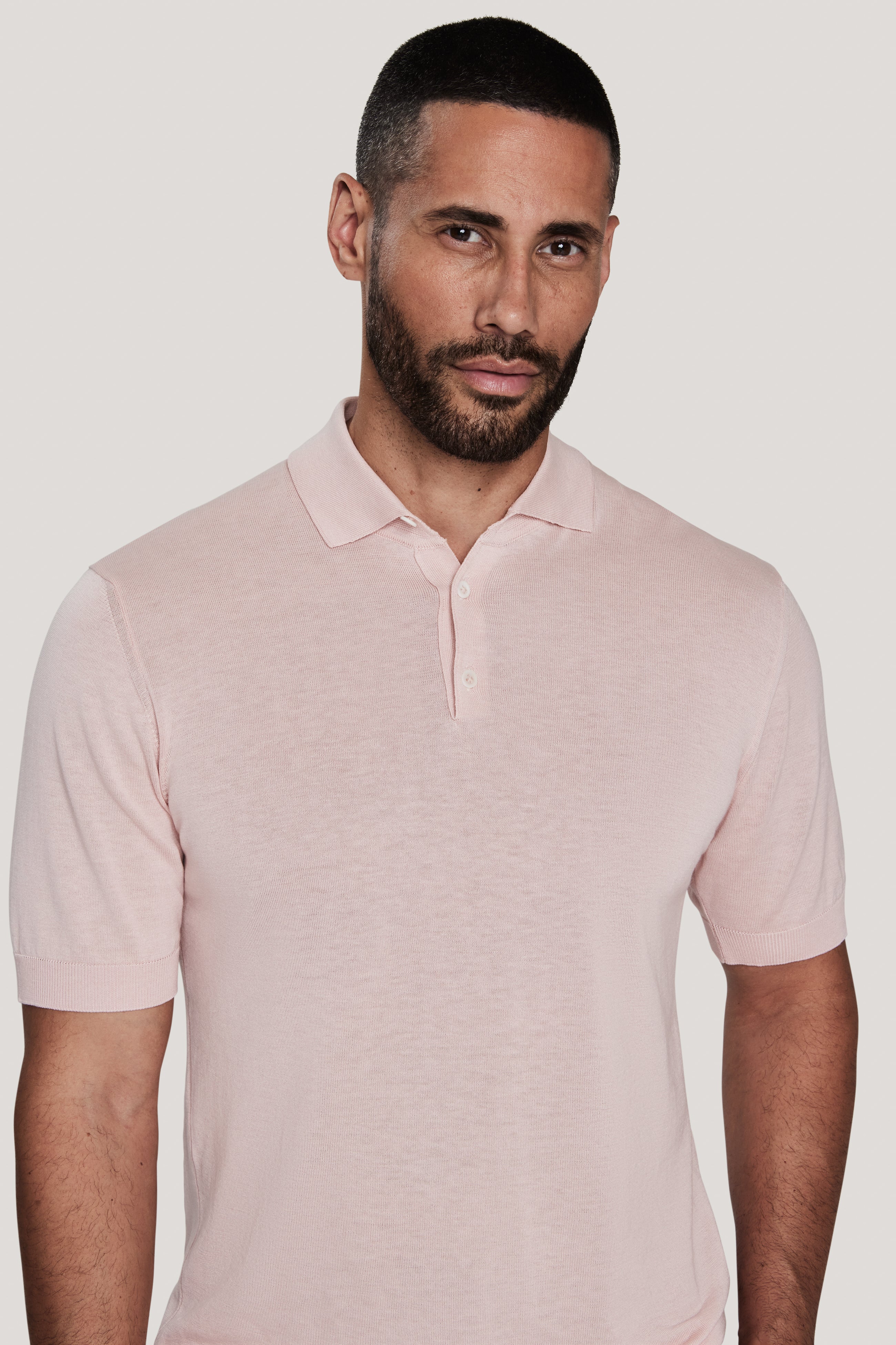 Alt view 1 Pink Knit Polo