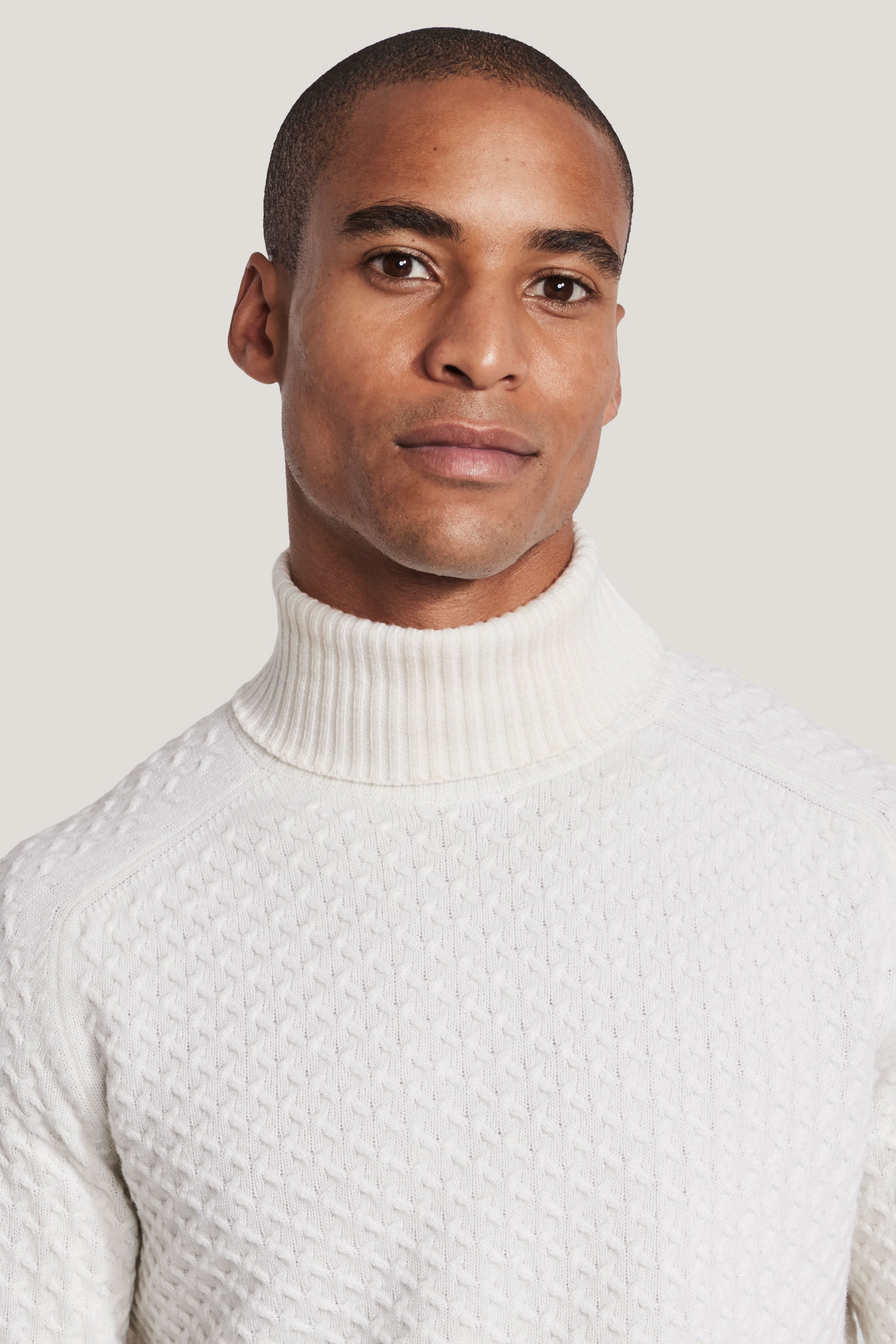 Alt view 1 Ecru Textured Turtleneck