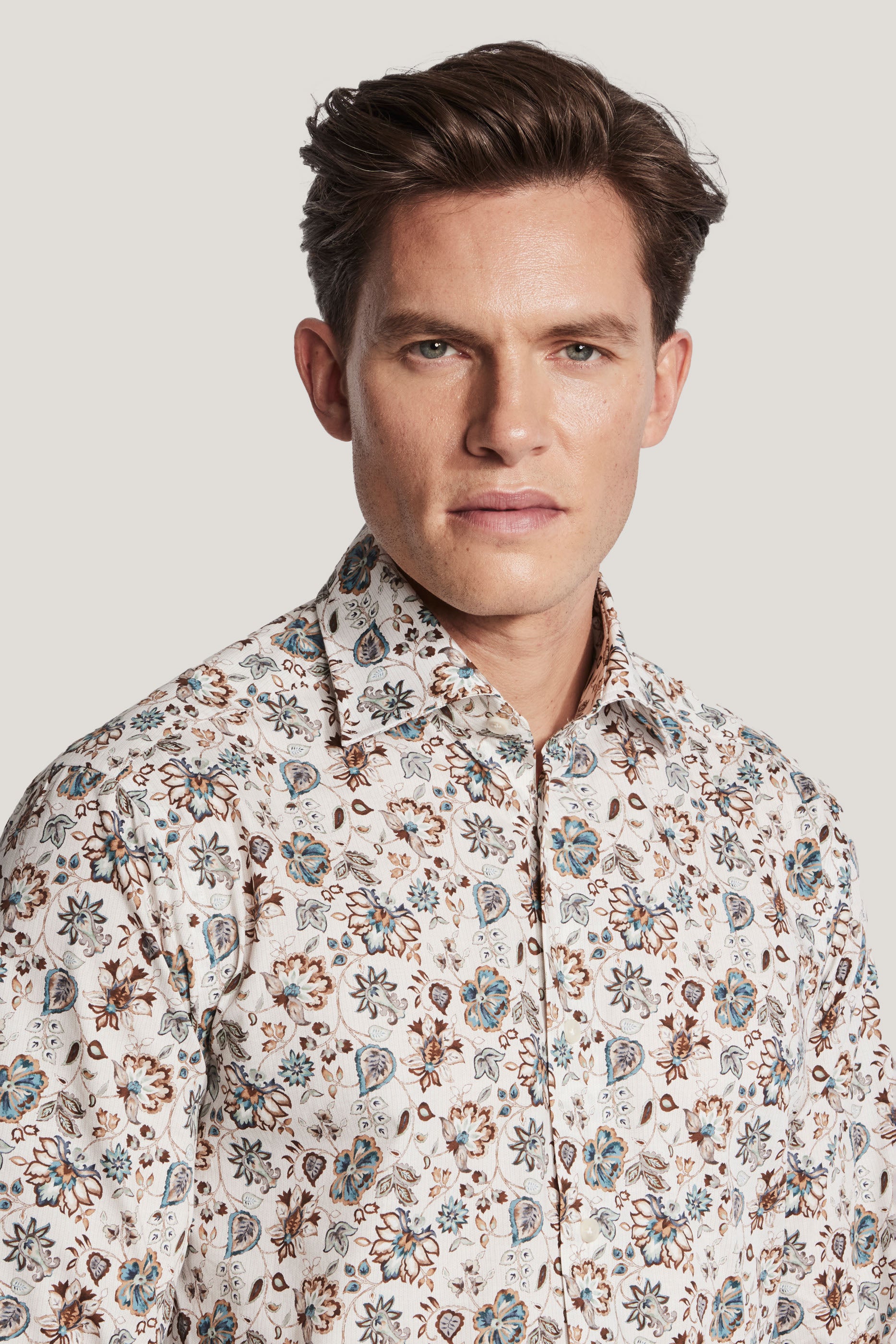 Alt view 1 Tan Floral Sport Shirt