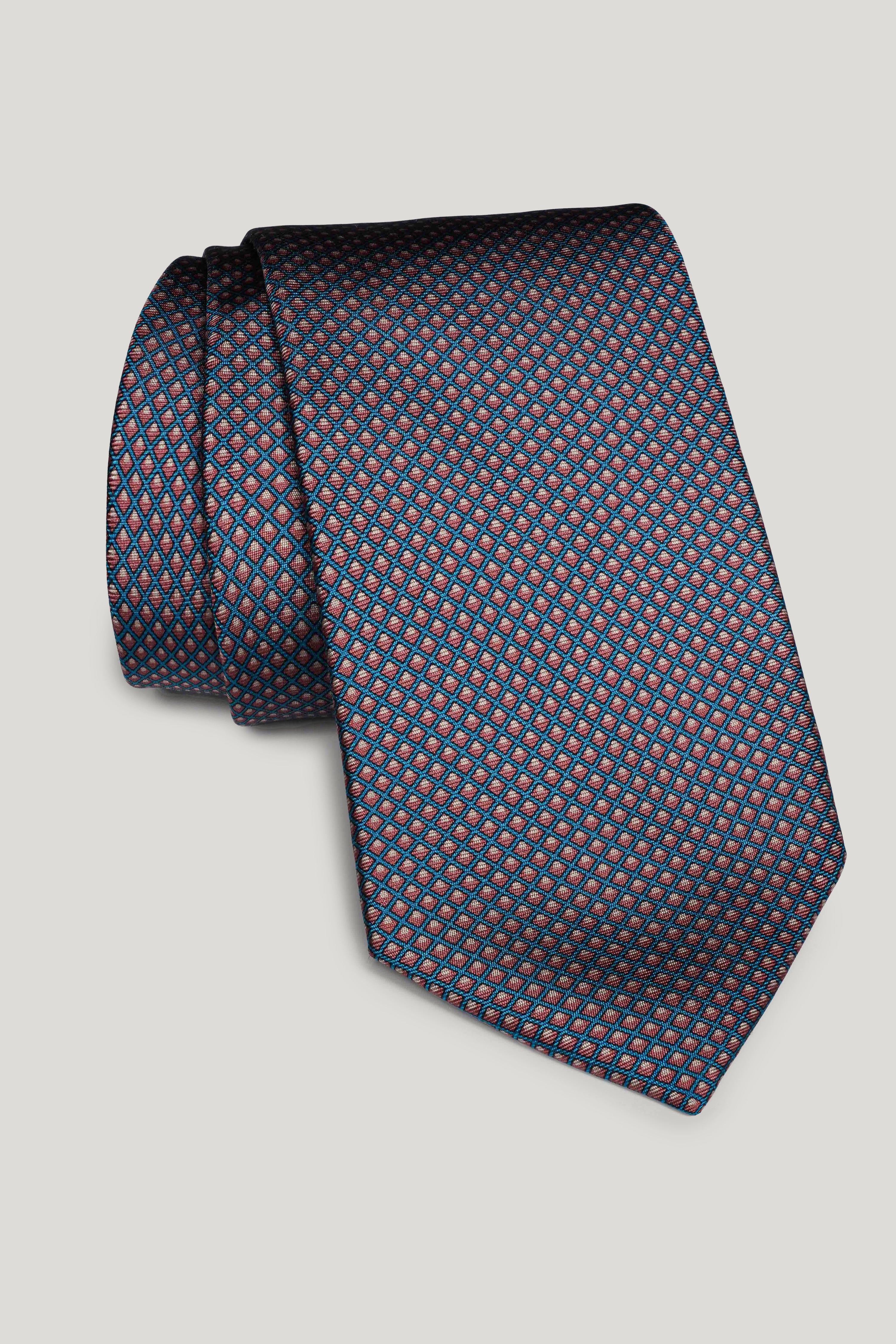 Alt view Blue Micro Pattern Printed Tie