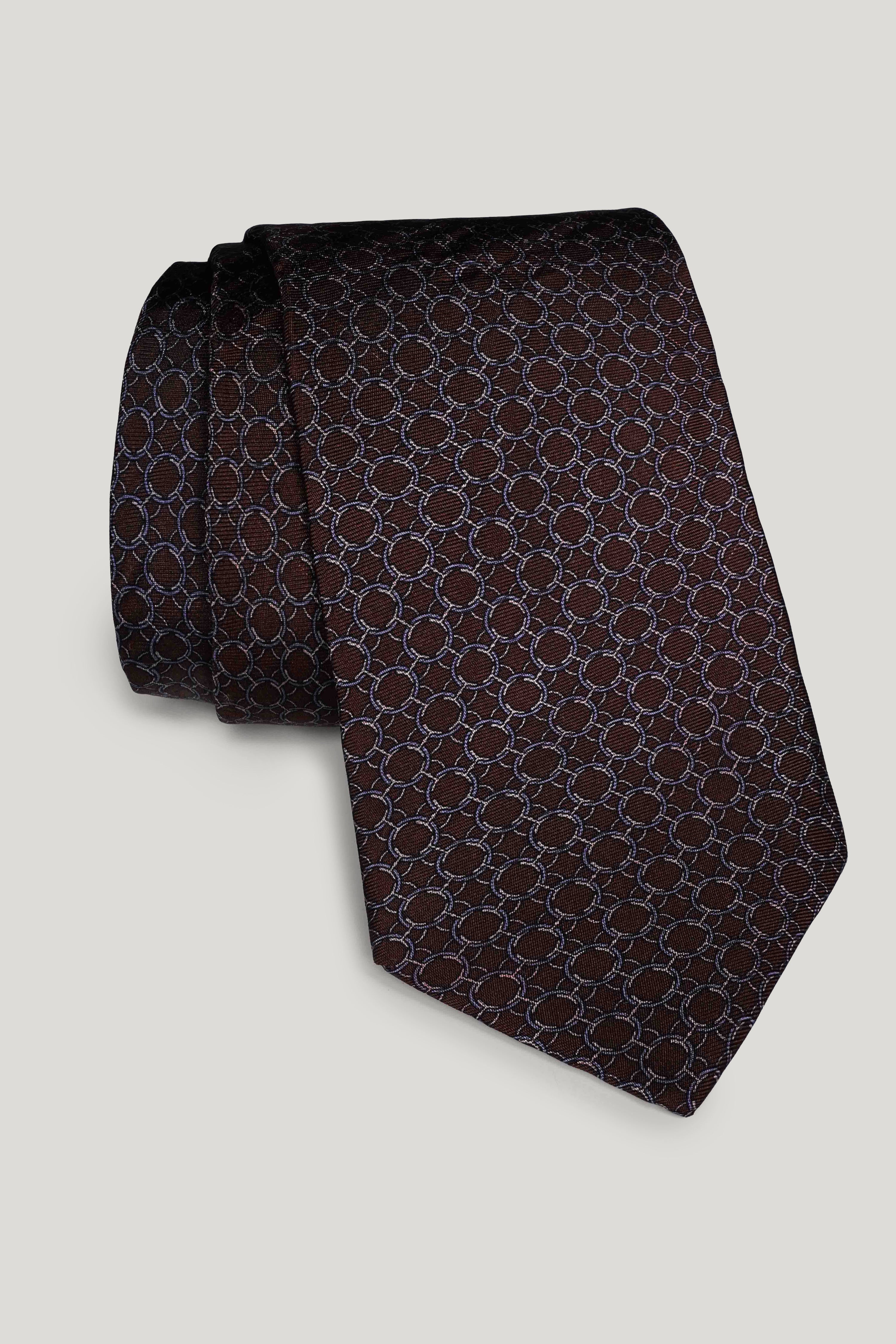 Alt view Bordeaux Printed Tie