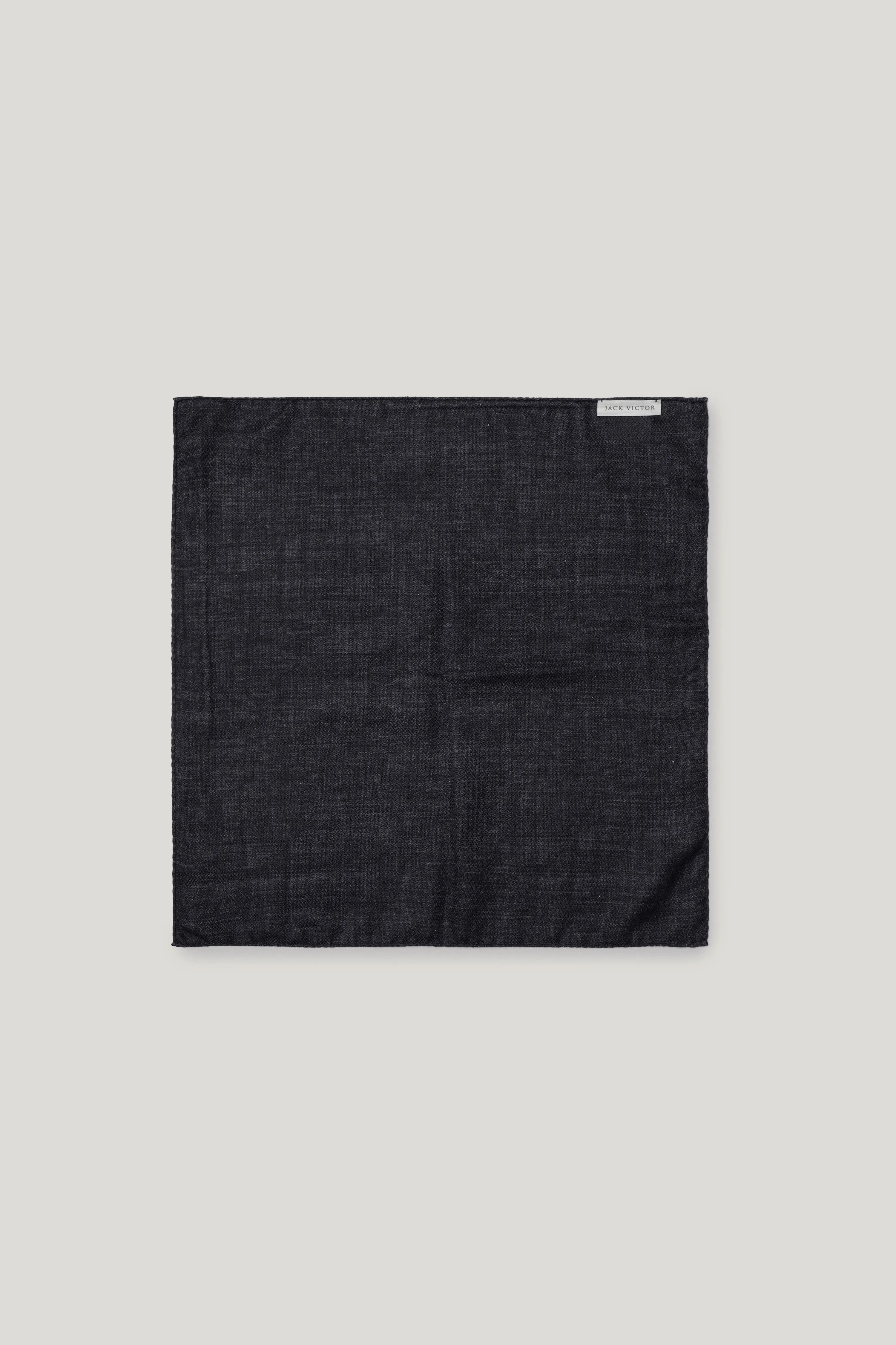 Alt view 1 Black Floral Printed Pocket Square