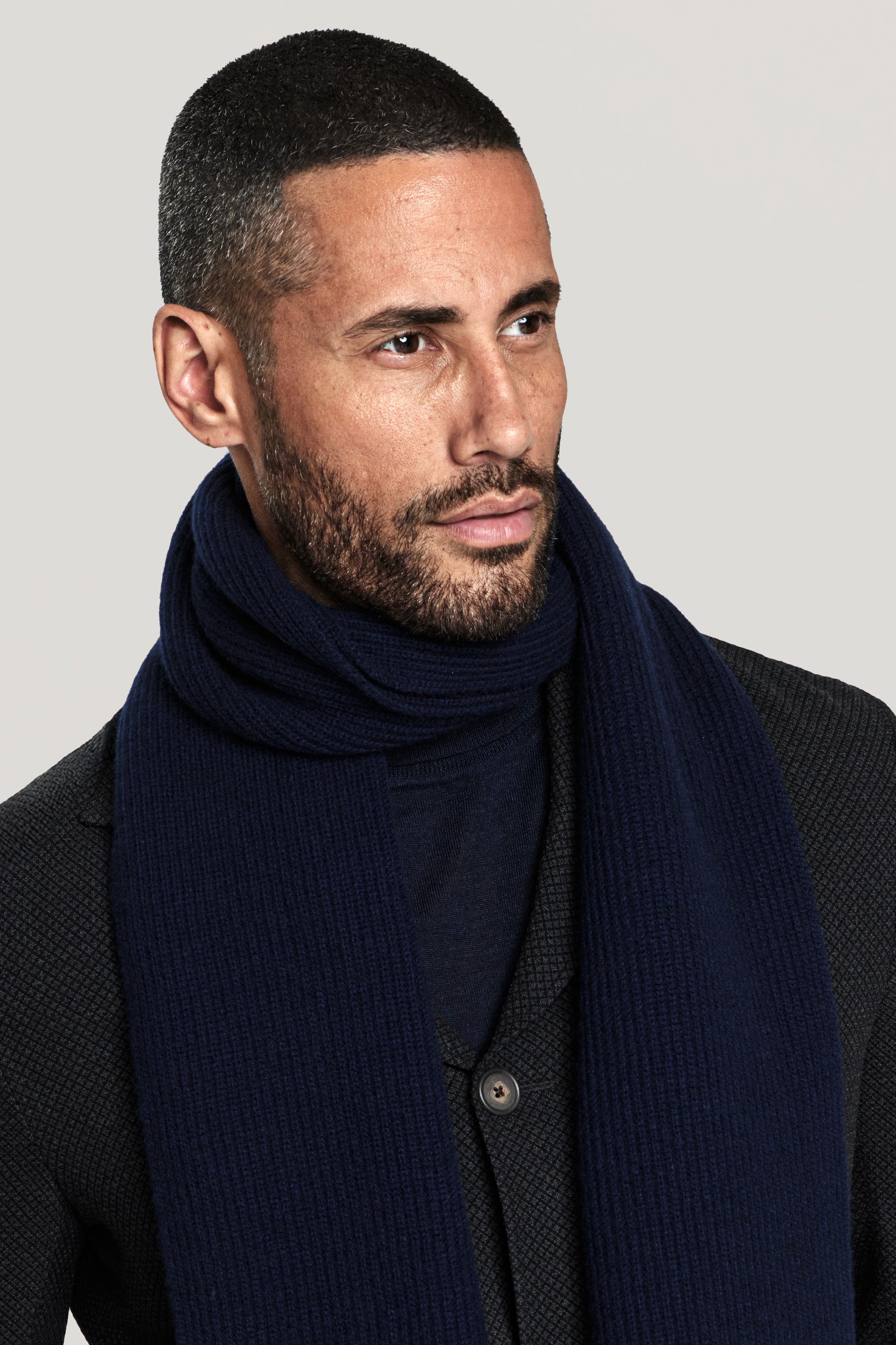 Alt view Navy Scarf