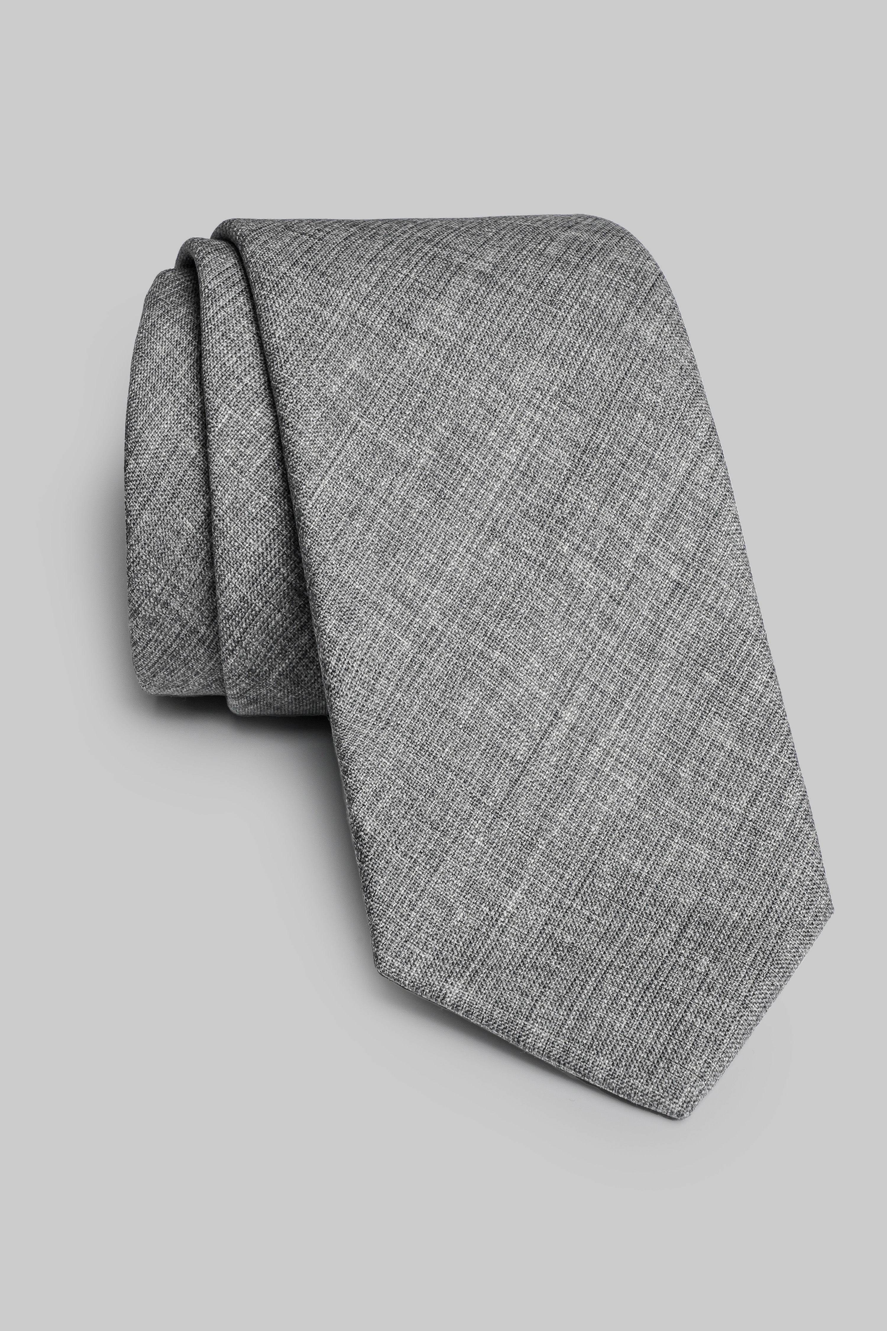 Alt view Grey Solid Tie