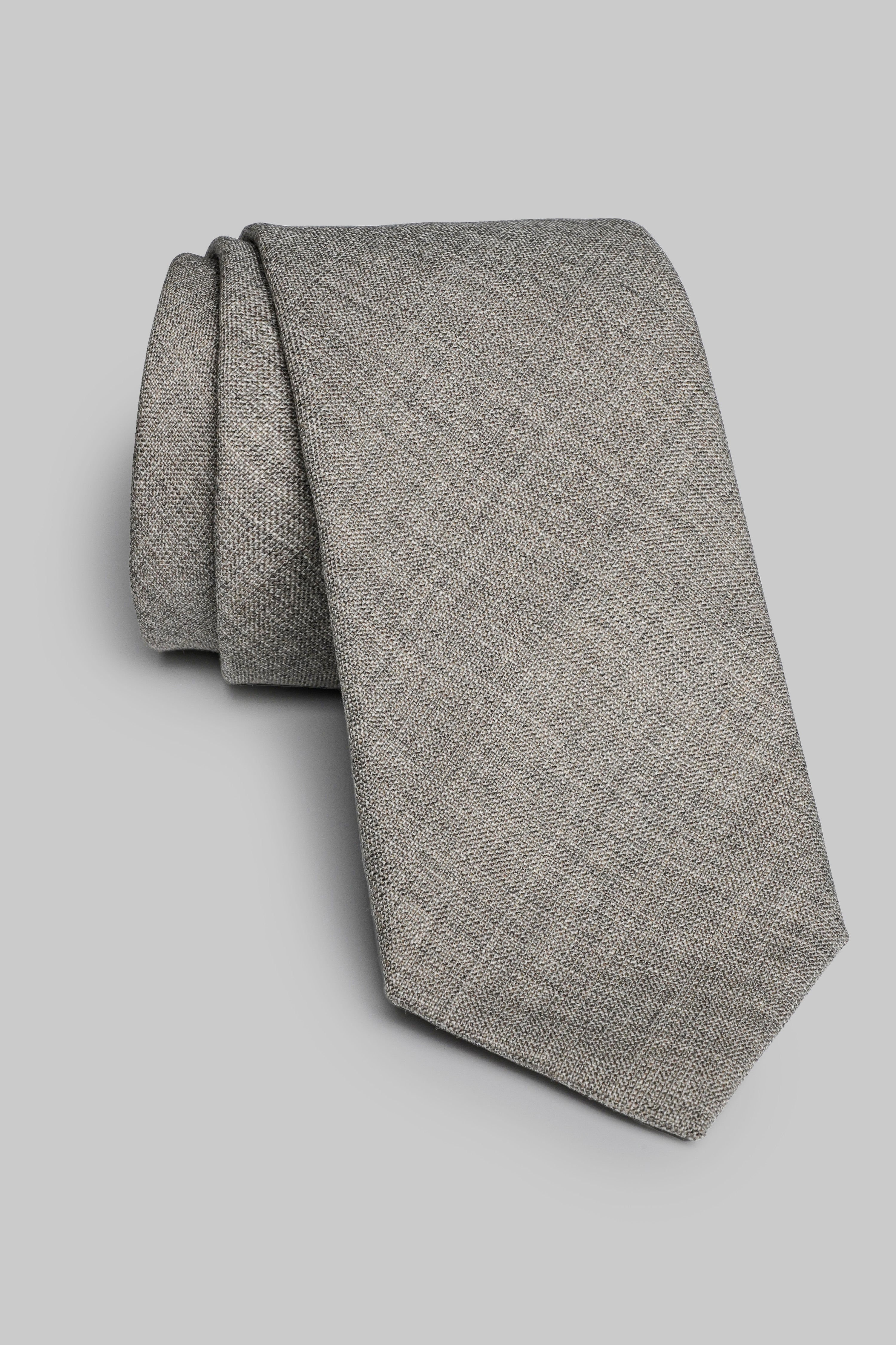 Alt view Taupe Solid Tie