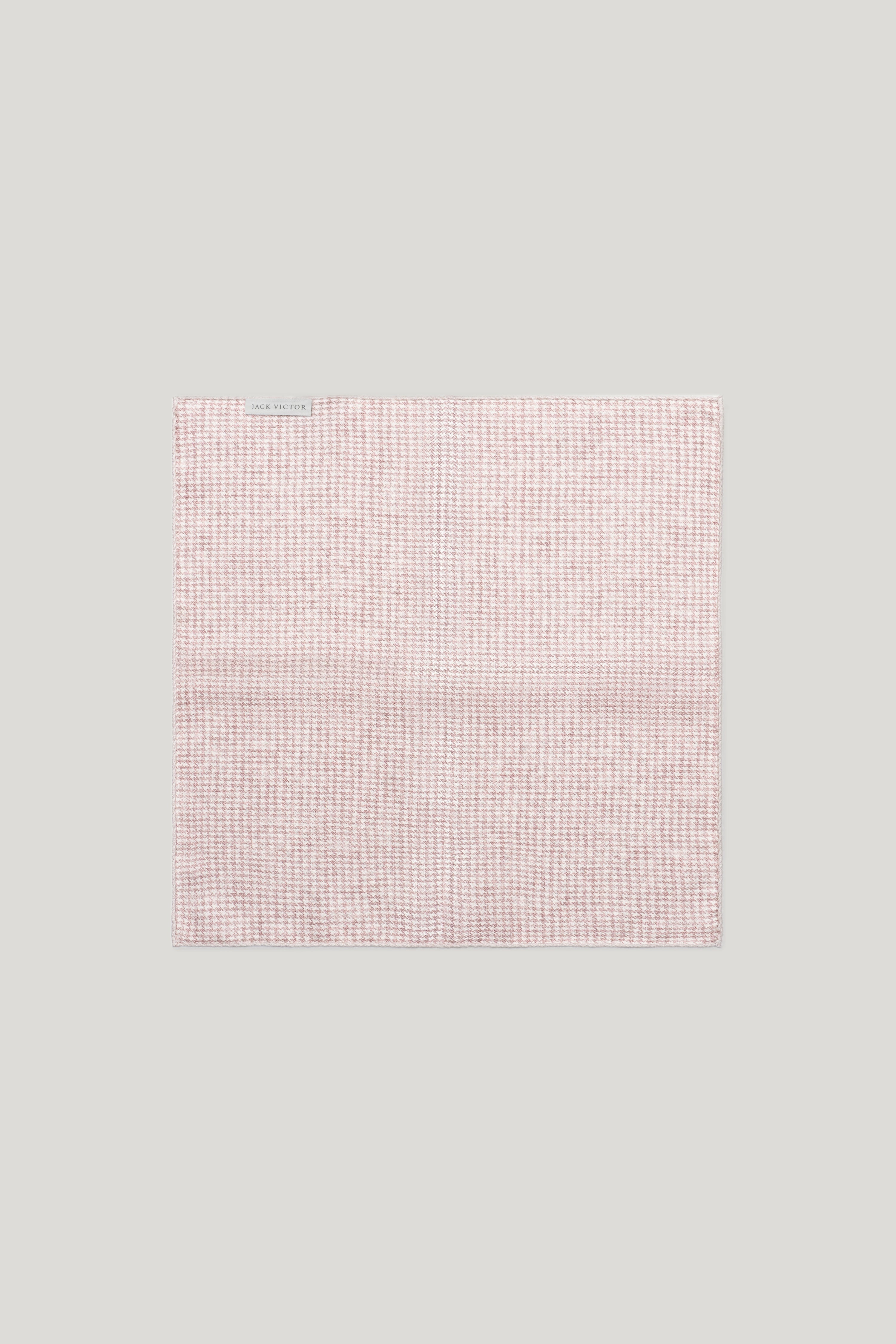 Alt view 1 Pink Floral and Houndstooth Printed Pocket Square