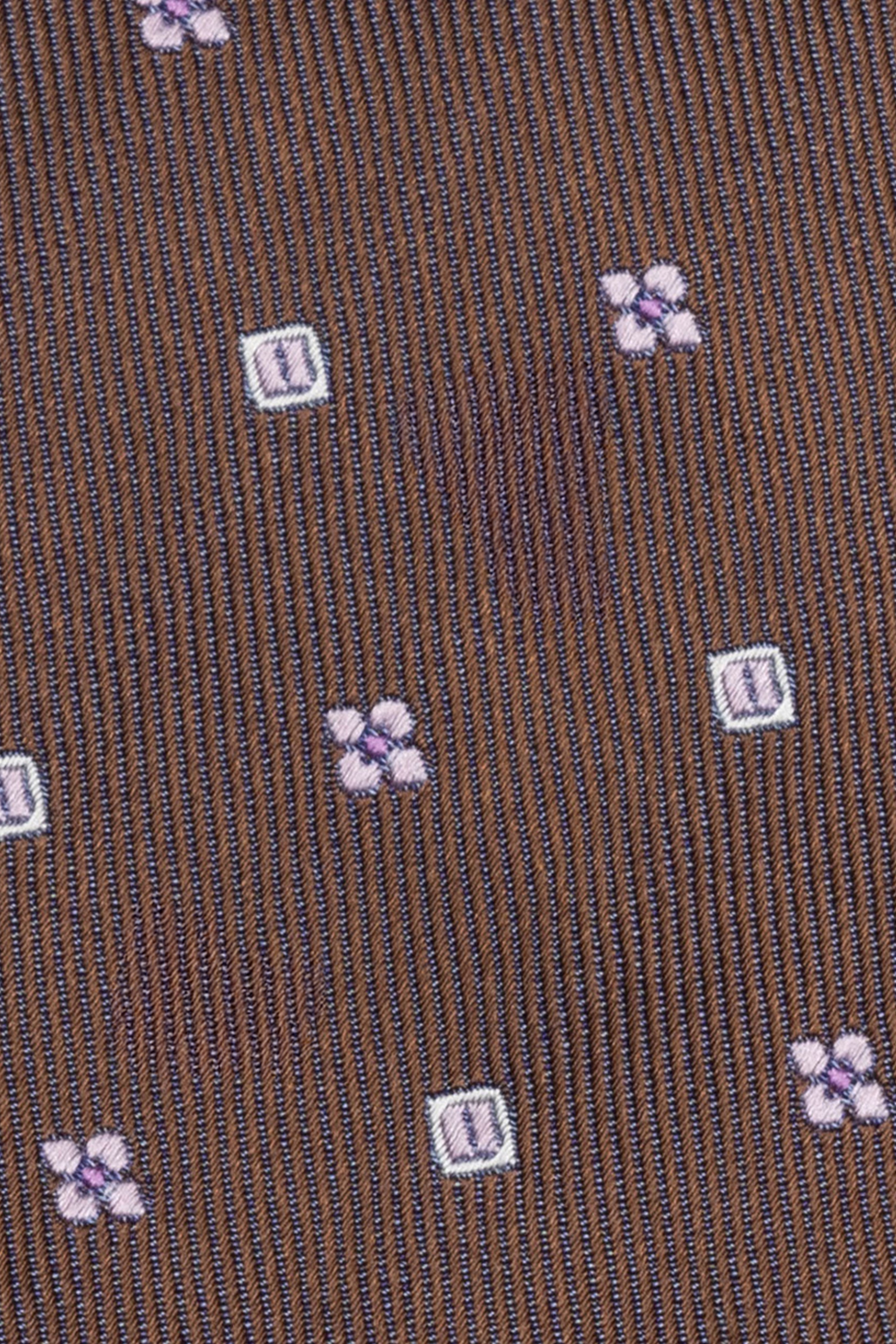 Alt view 1 Brown Geometric Woven Tie