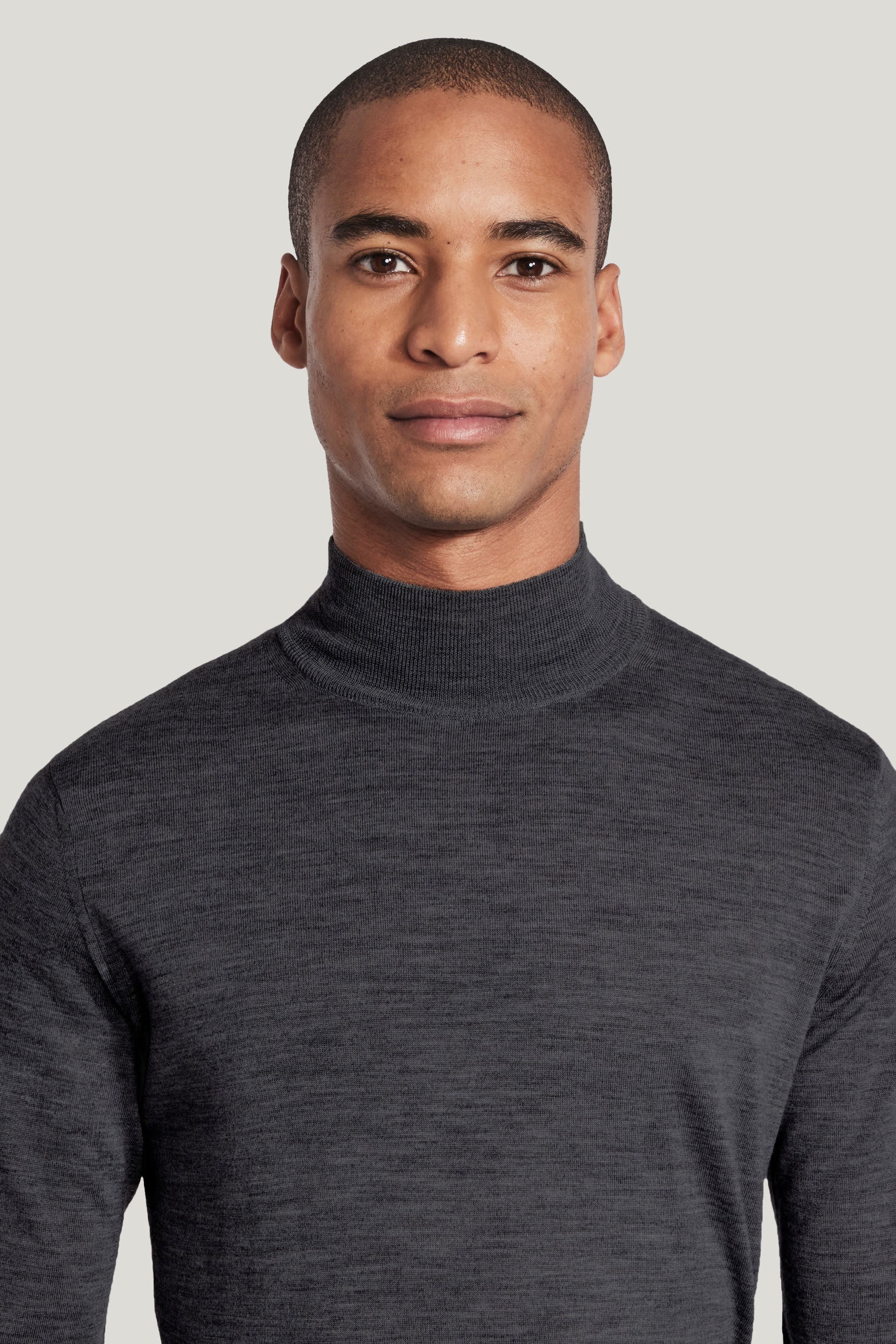 Alt view 1 Charcoal Mock Neck