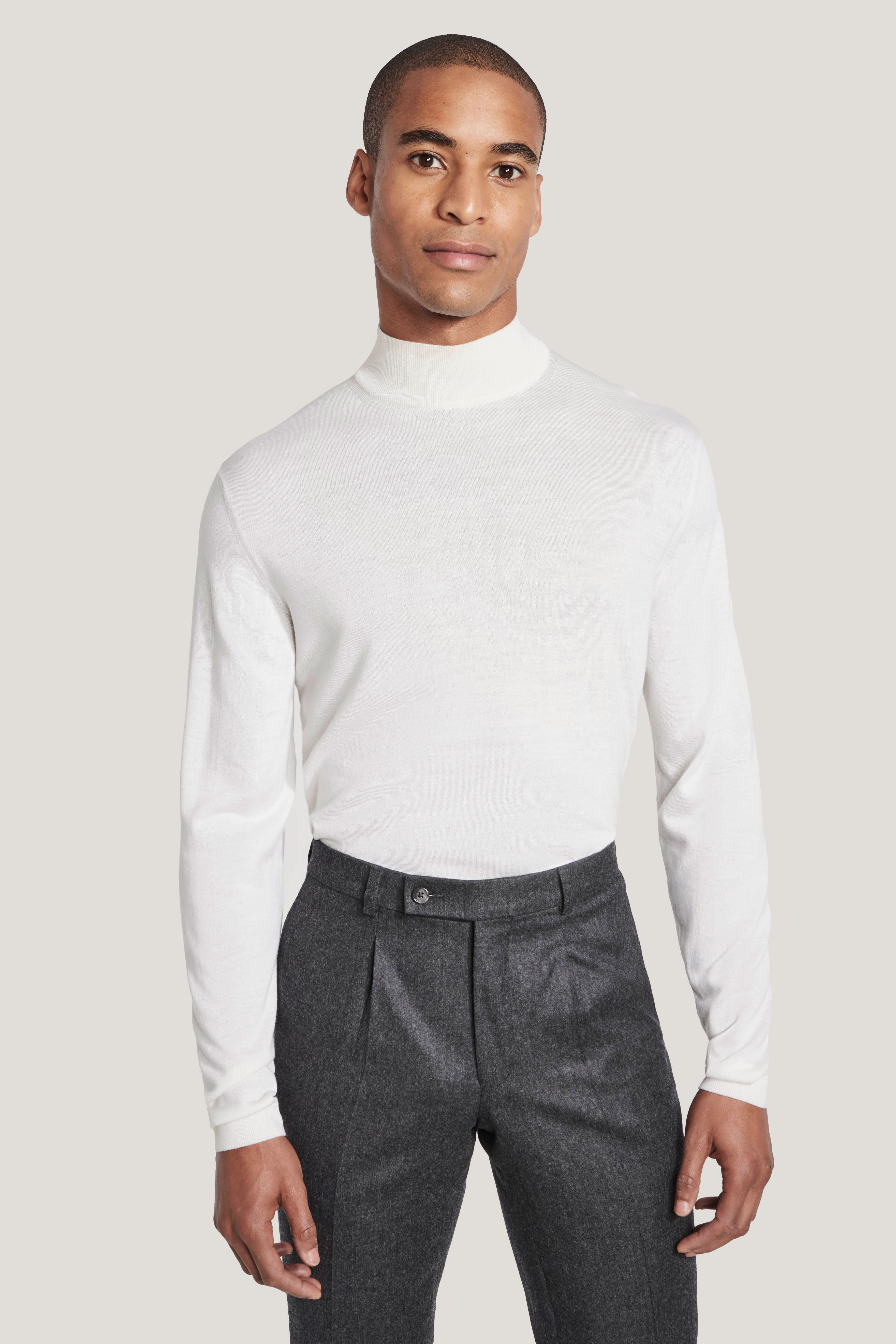 Alt view Ecru Mock Neck