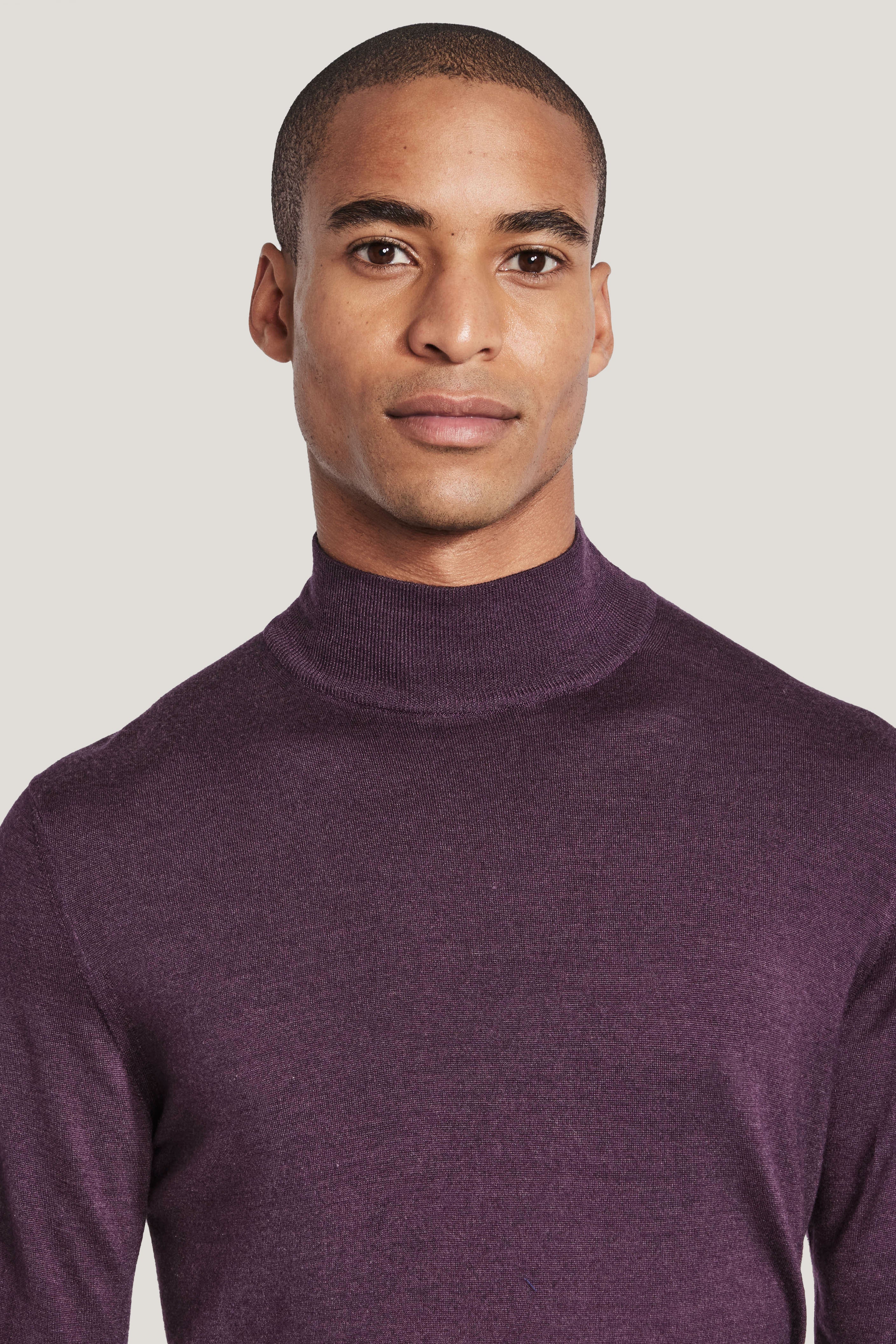 Alt view 1 Plum Mock Neck