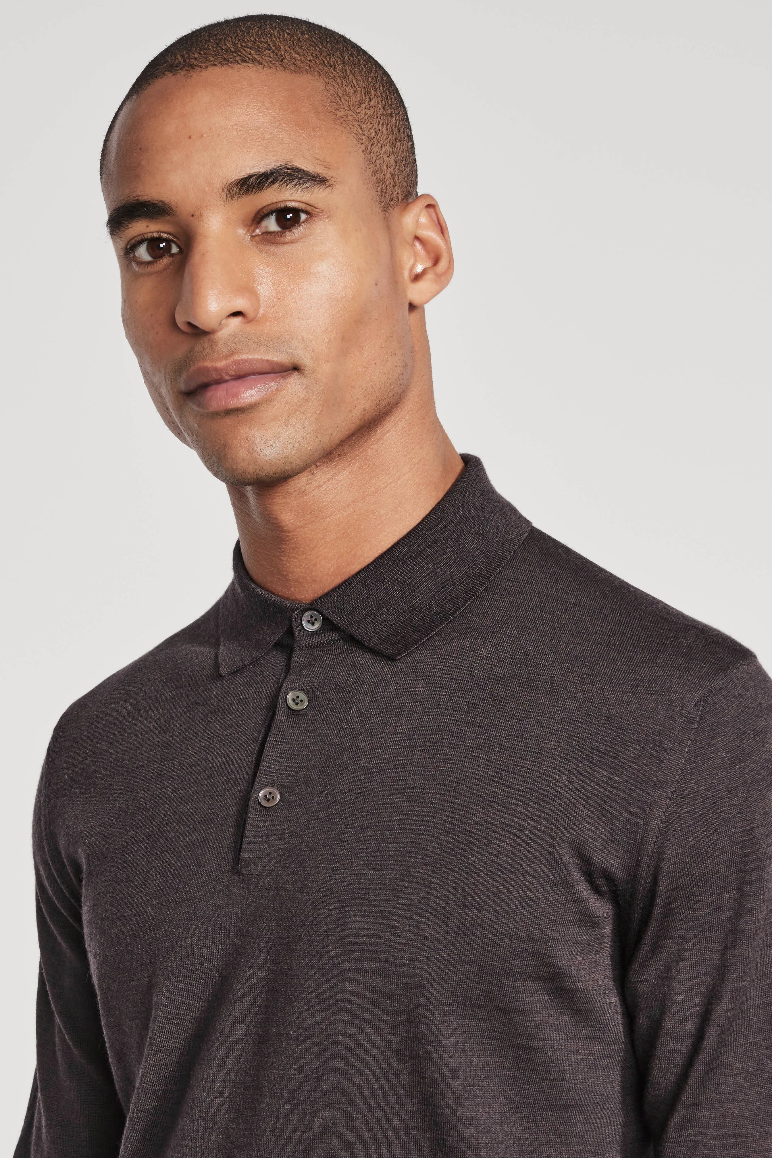 Alt view 1 Brown Long-Sleeve Polo