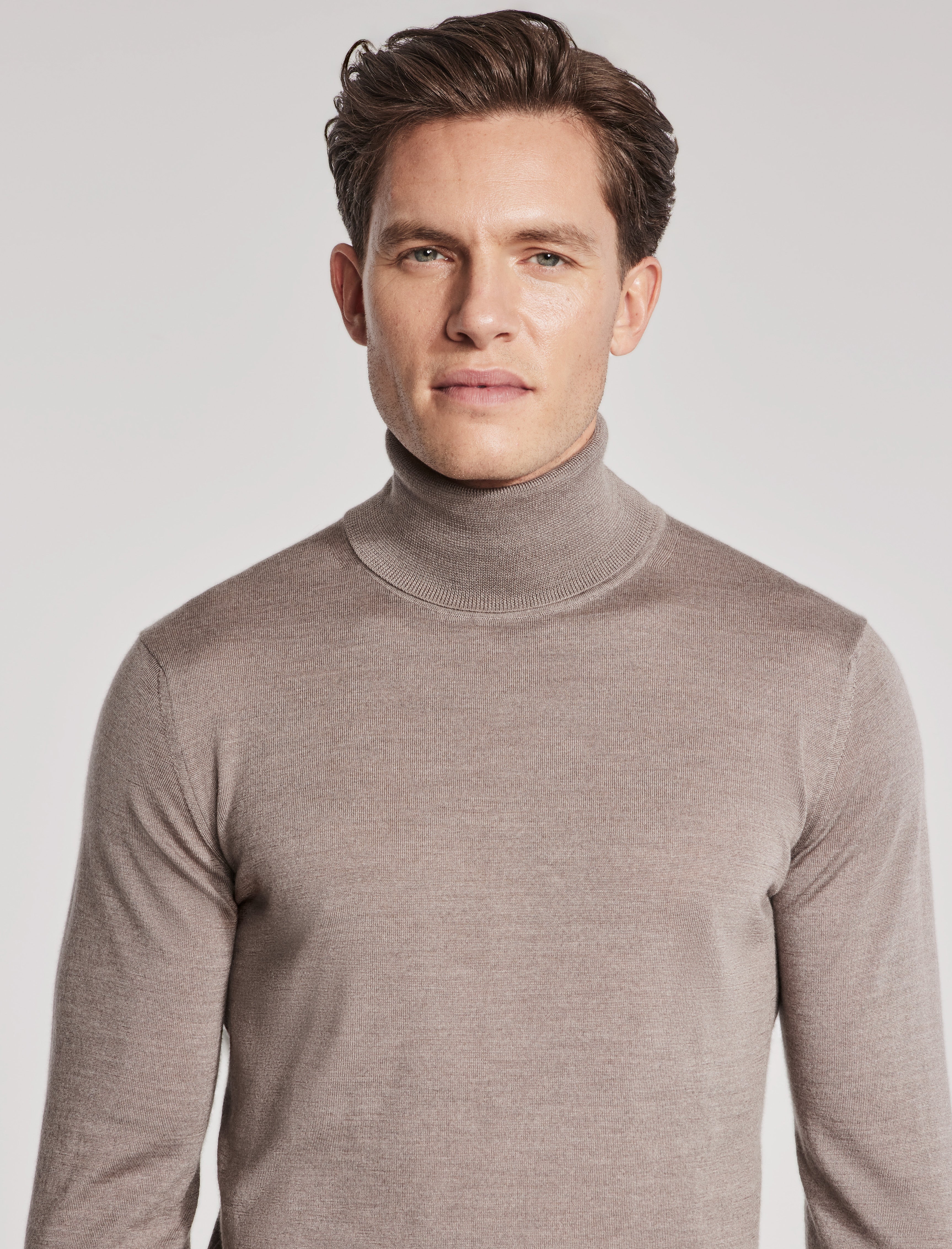 Alt view 1 Tan Turtleneck