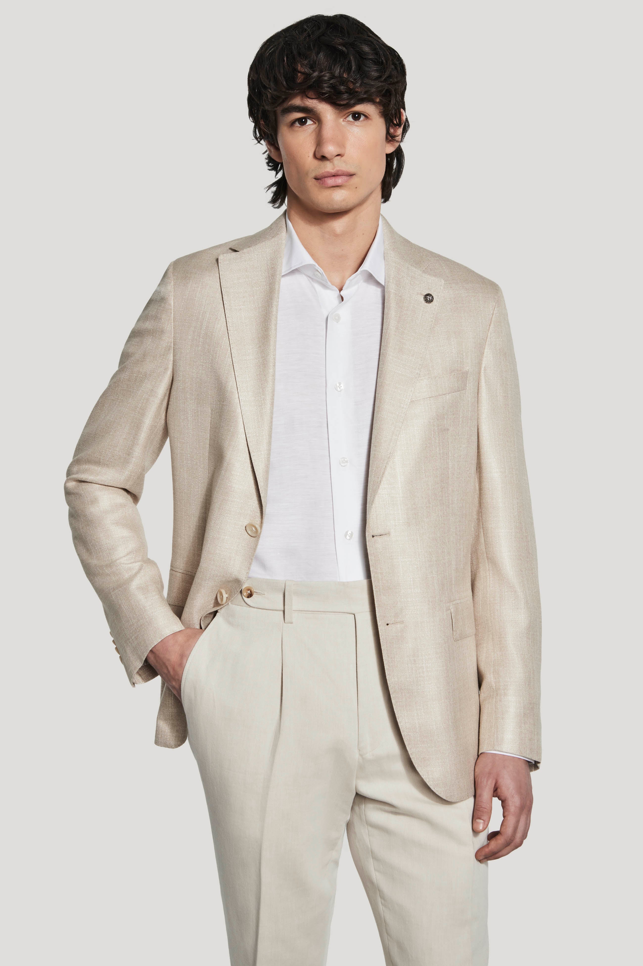 Alt view Sand Solid Blazer