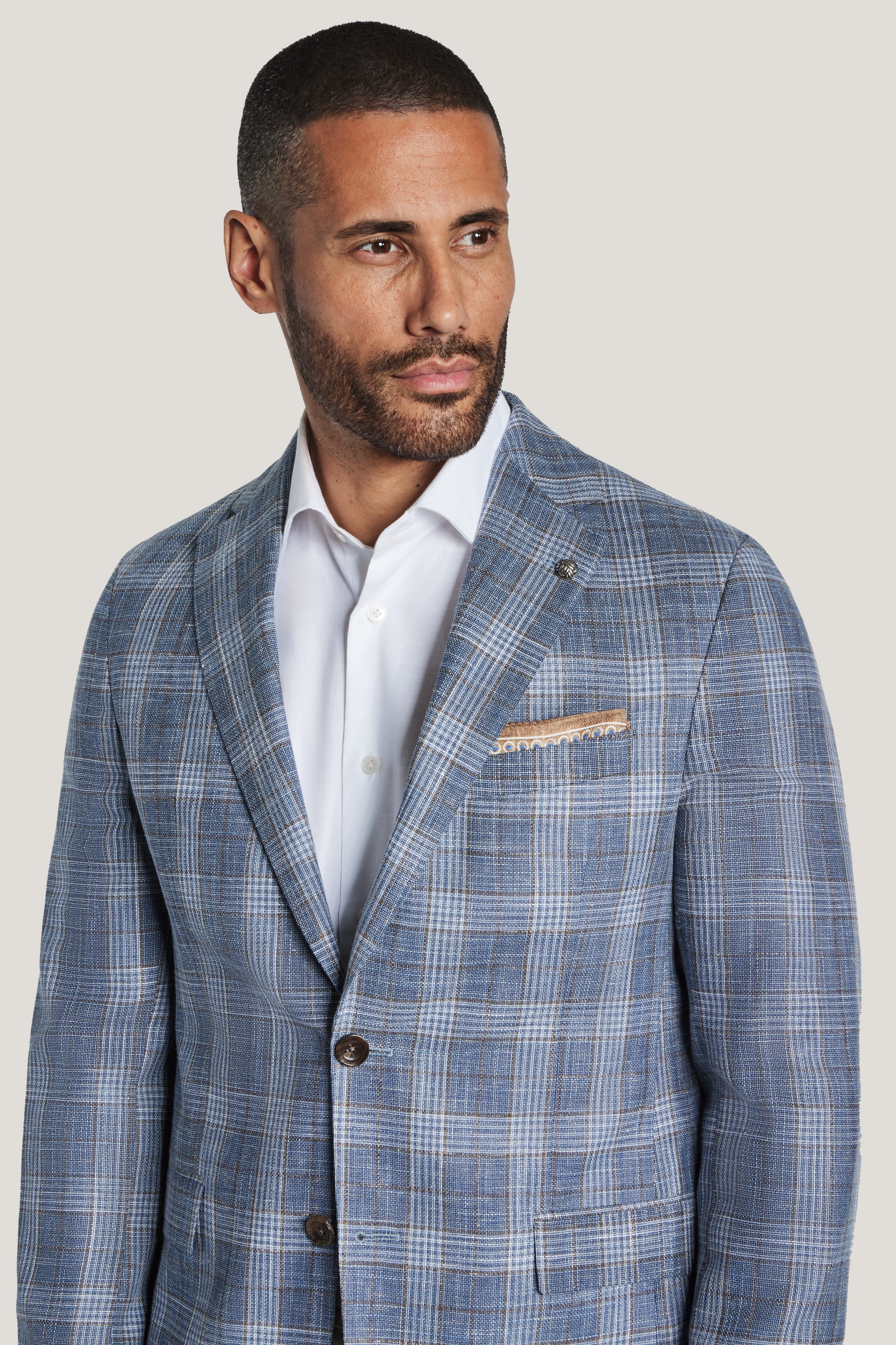 Alt view 1 Sky Blue Plaid Blazer