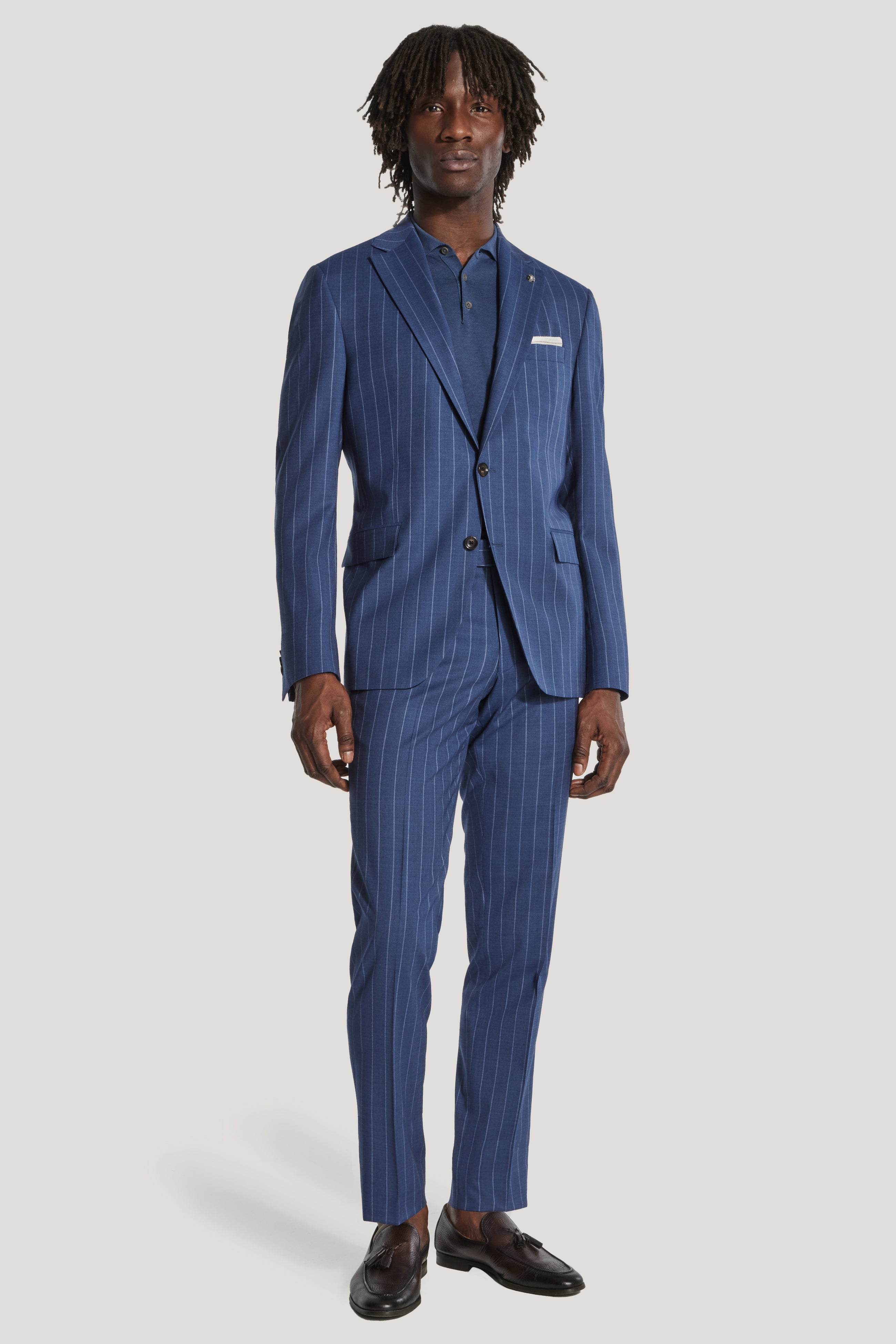 Alt view Medium Blue Pinstripe Suit