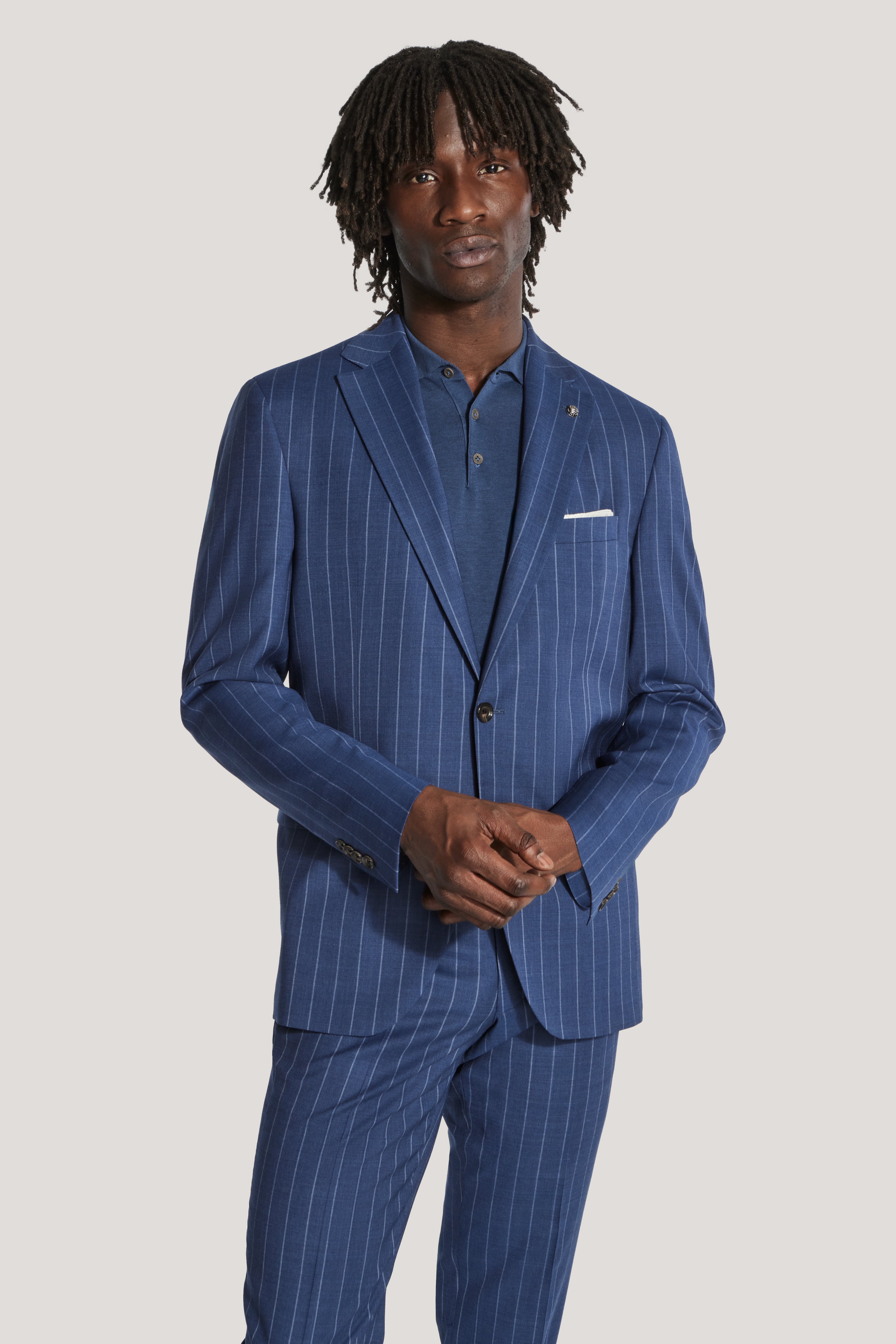 Alt view Medium Blue Pinstripe Suit