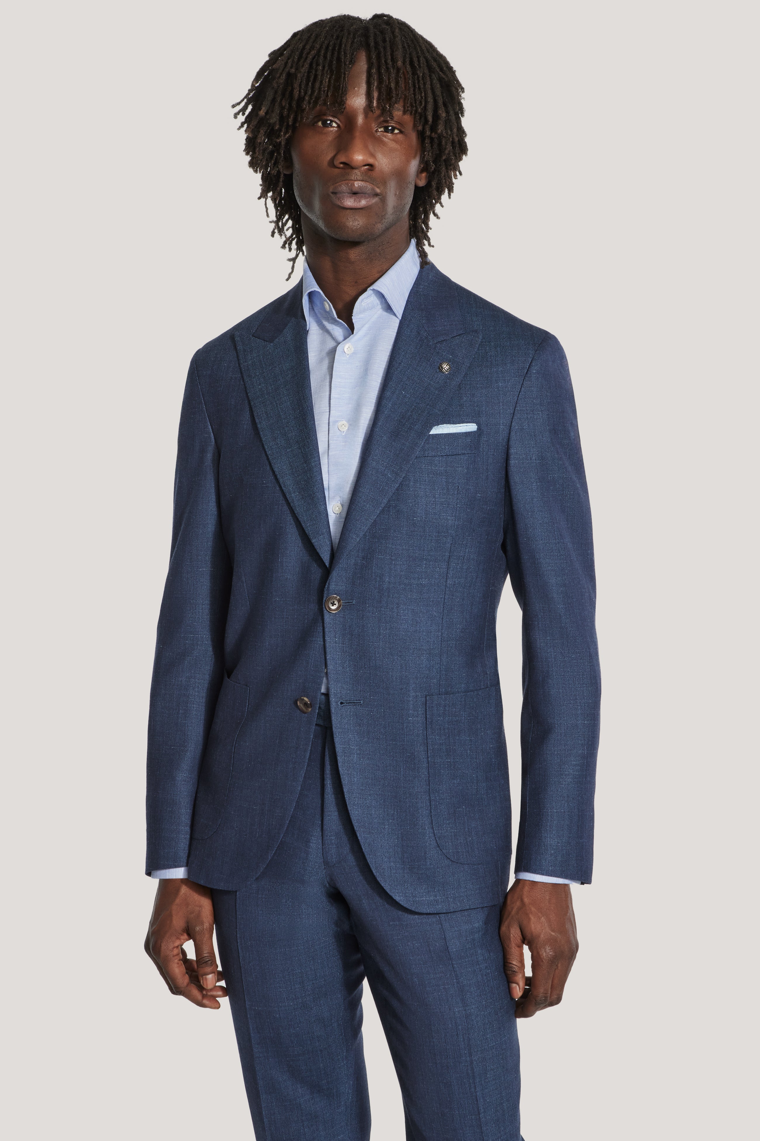 Alt view 1 Denim Blue Melange Suit