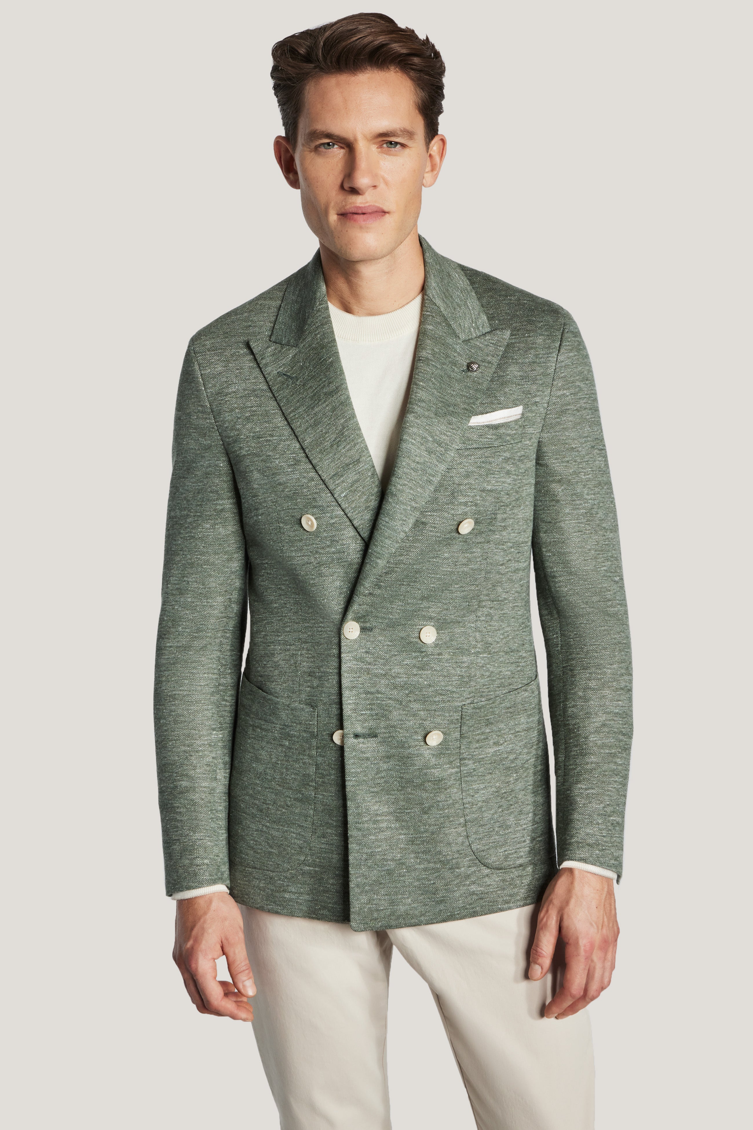 Alt view Sage Green Double Breasted COMFORTWEAR™ Blazer