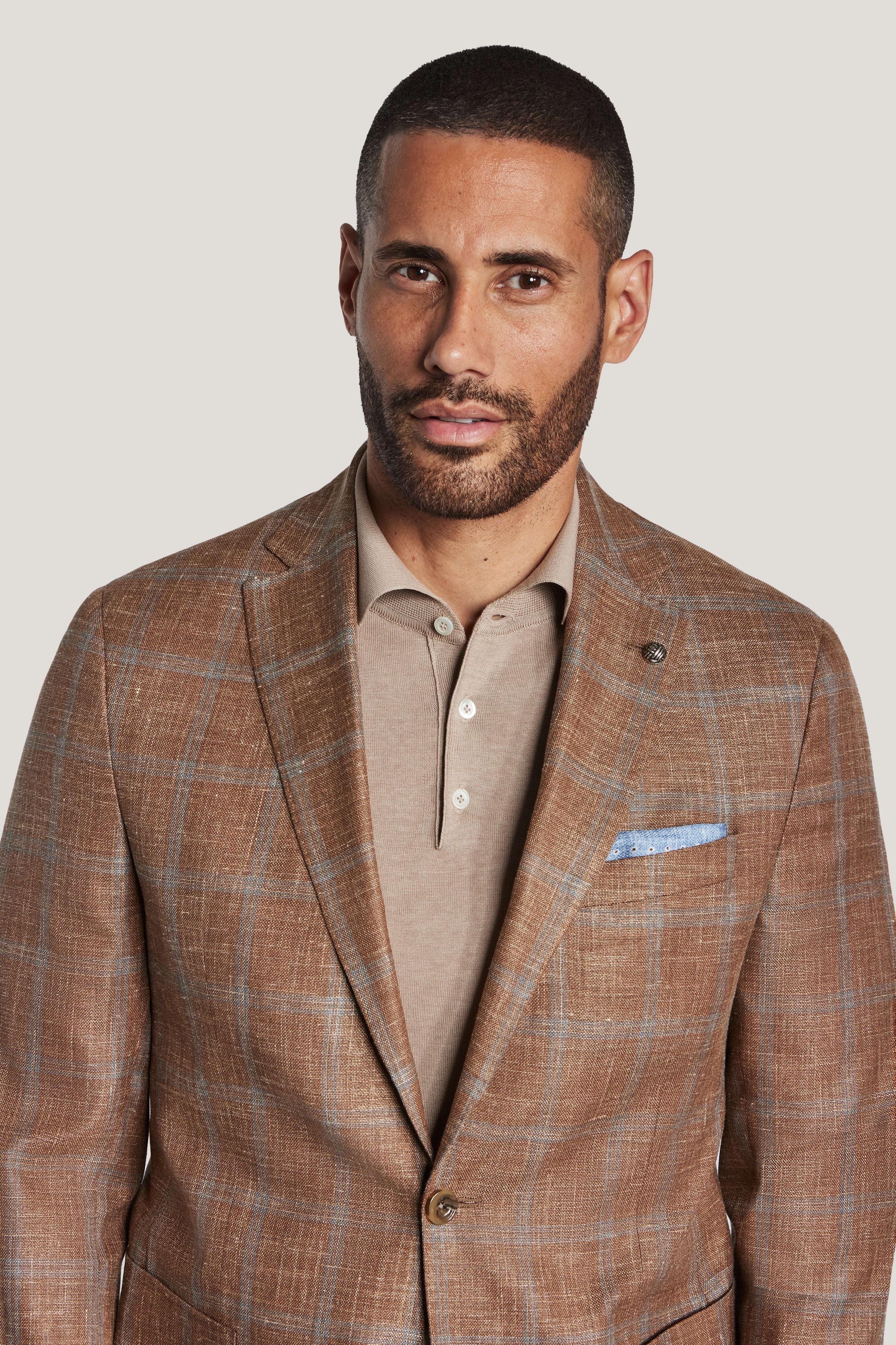 Alt view 1 Ochre and Grey Plaid COMFORTWEAR™ Blazer